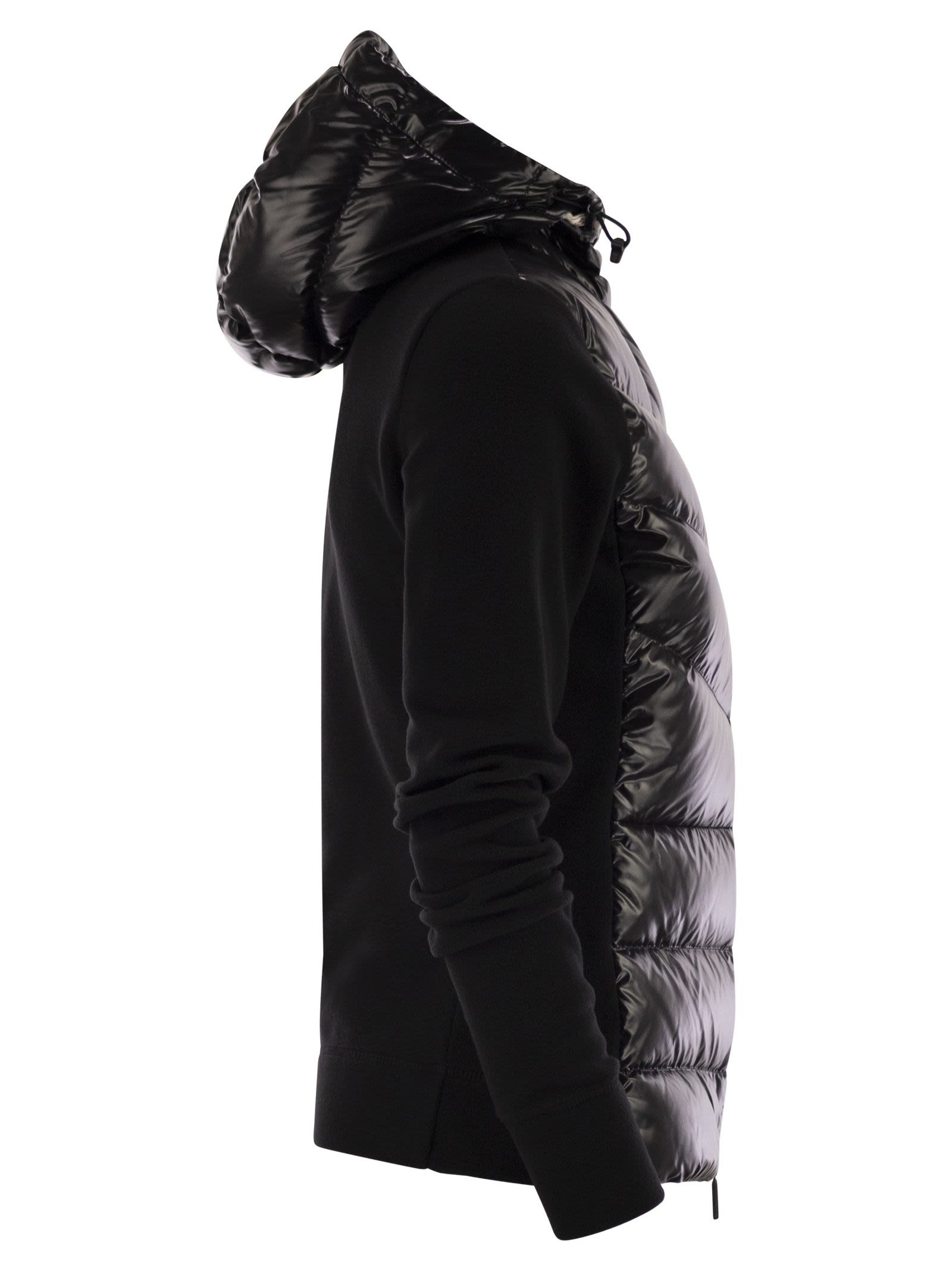 Moncler Grenoble Women Felpa Imbottita In Pile Con Zip E Cappuccio - 3