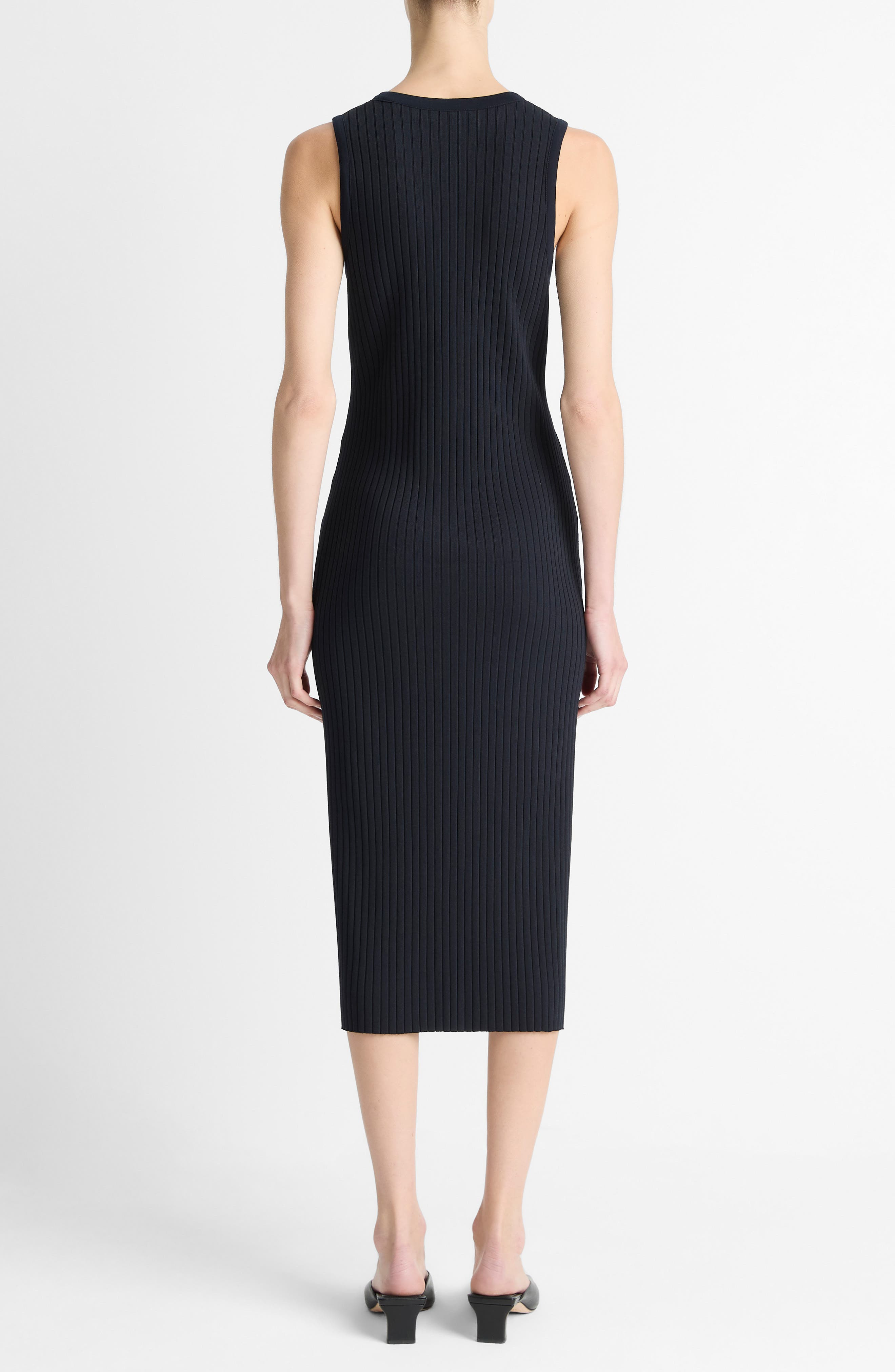 Vince Sleeveless Rib Midi Dress in Coastal at Nordstrom - 2