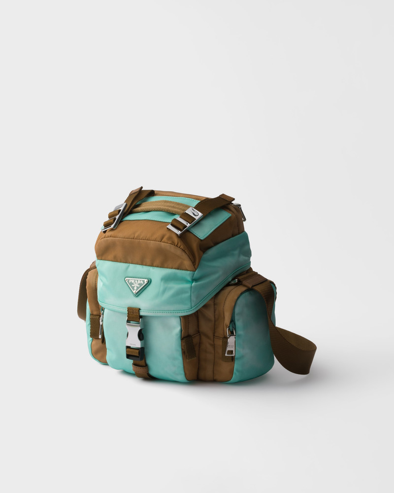 Antiqued Re-Nylon and leather shoulder bag 3