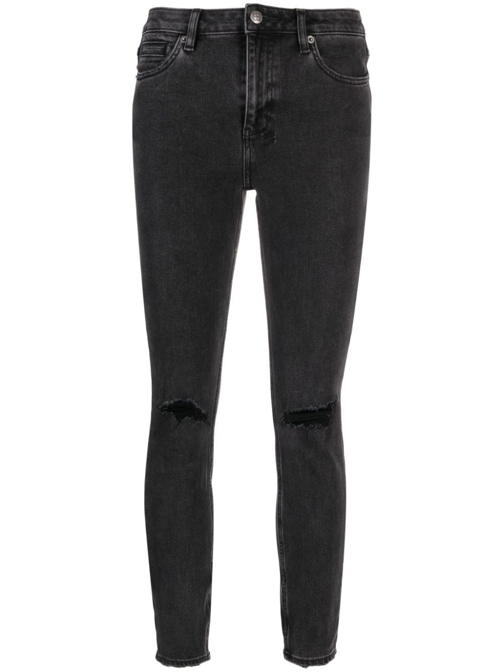Spray On Hell Cat cropped jeans - 1