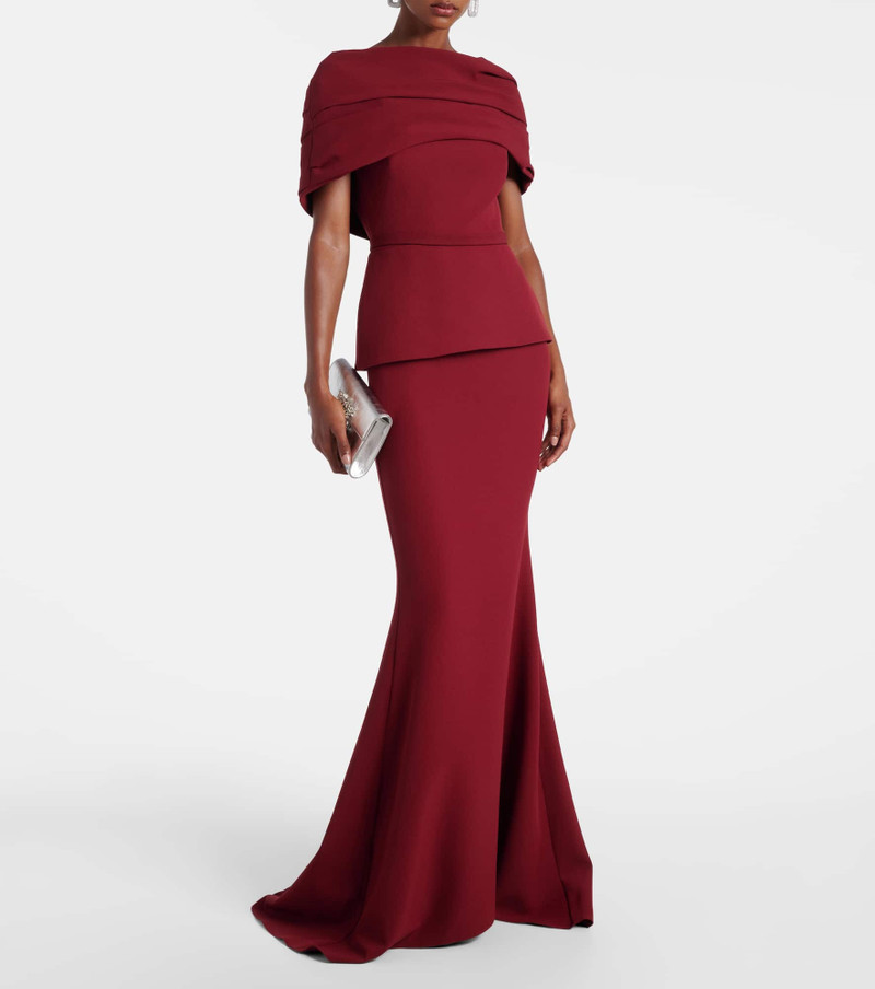 Safiyaa Loura crêpe gown outlook