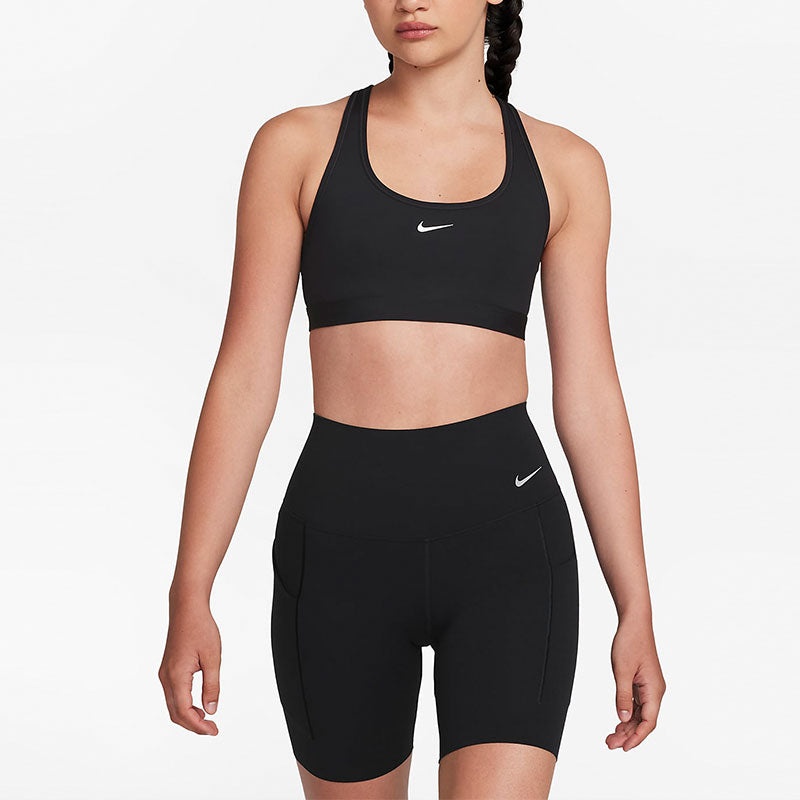(WMNS) NIKE DRI-FIT UNIVERSA MEDIUM-SUPPORT SHORTS WITH POCKETS 'Black' DQ5995-010 - 3