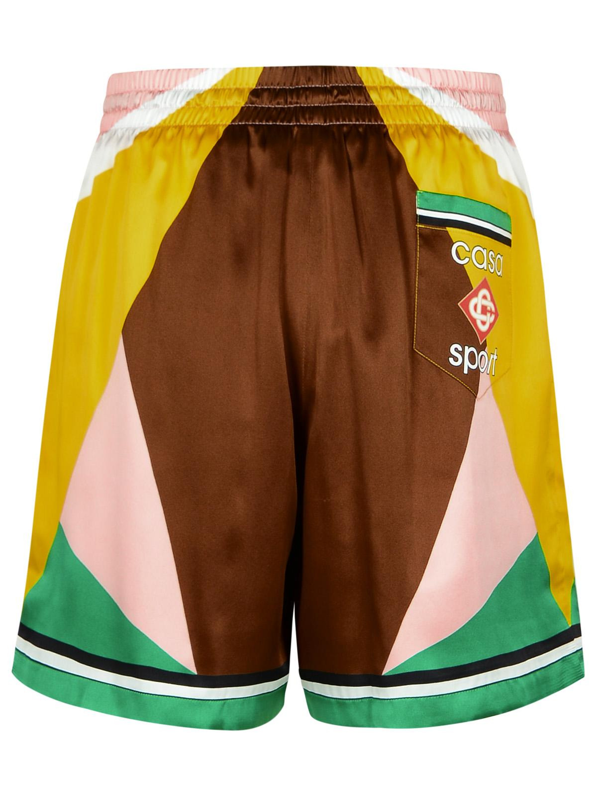 Casablanca 'Geometric' Multicolor Silk Bermuda Shorts Men - 3