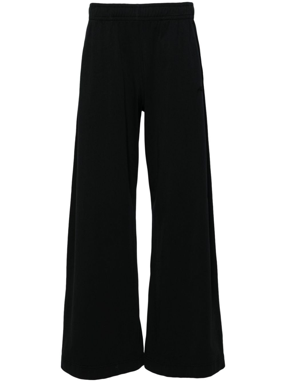 logo-embroidered wide-leg trousers - 1