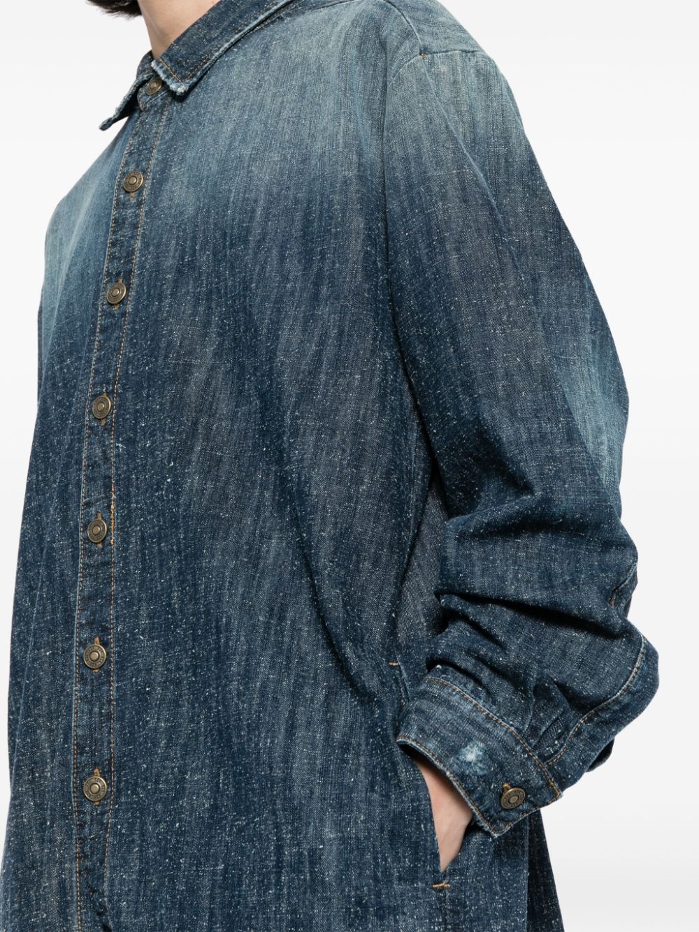 faded denim shirt - 5