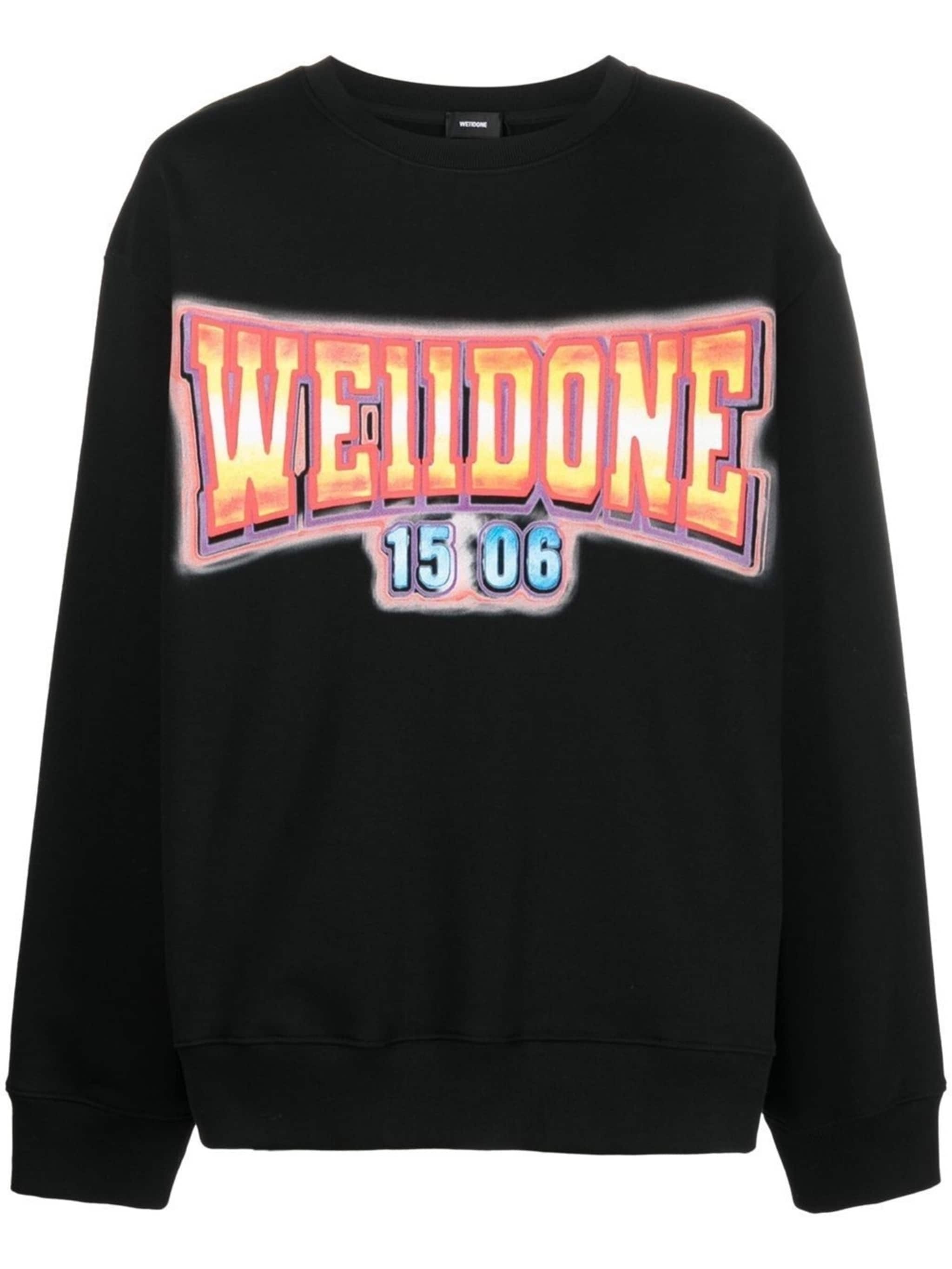 logo-print cotton sweatshirt - 1