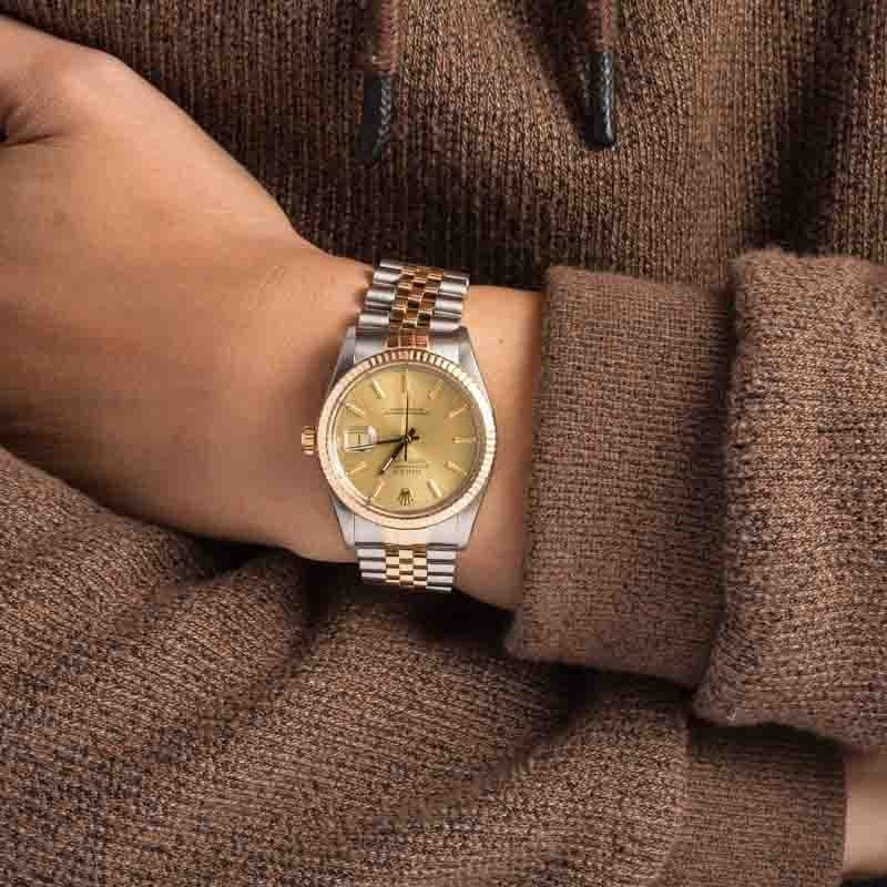 Rolex Datejust 36 Ref 16013 Champagne Index Dial - 5