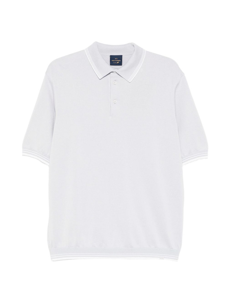 stripe-trim polo shirt 1