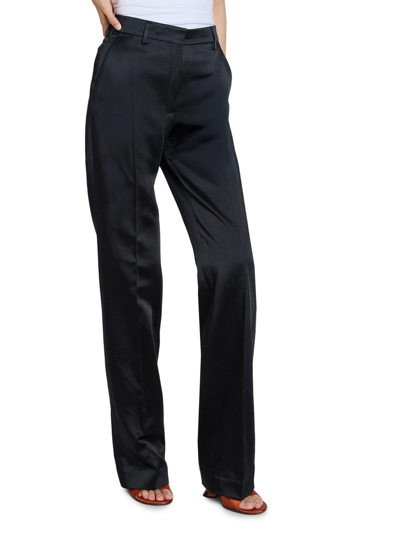 Women's Pulla Cotton-Blend High-Rise Straight-Leg Trousers - Black 3