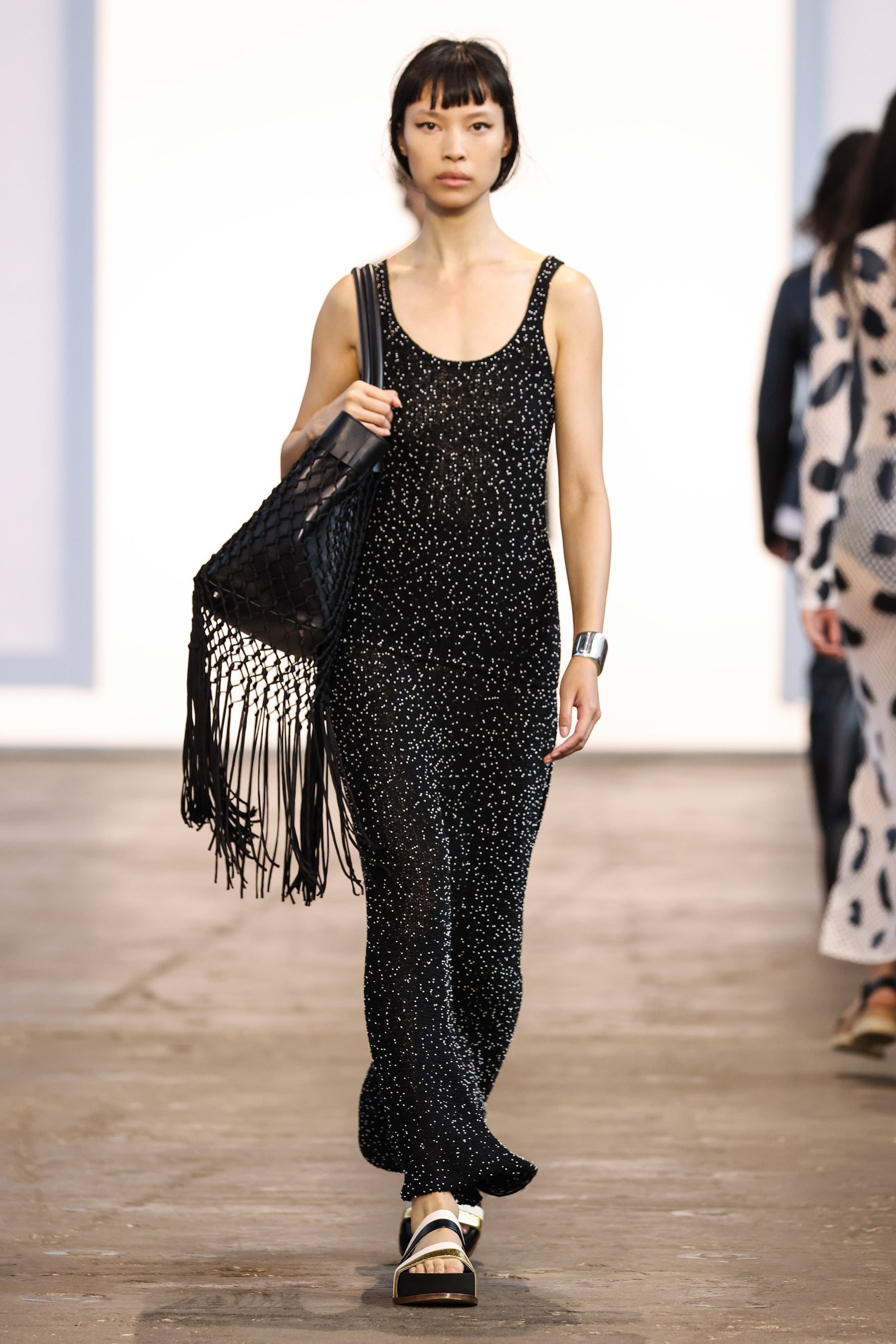 Floris Beaded Knit Skirt in Silk - 5