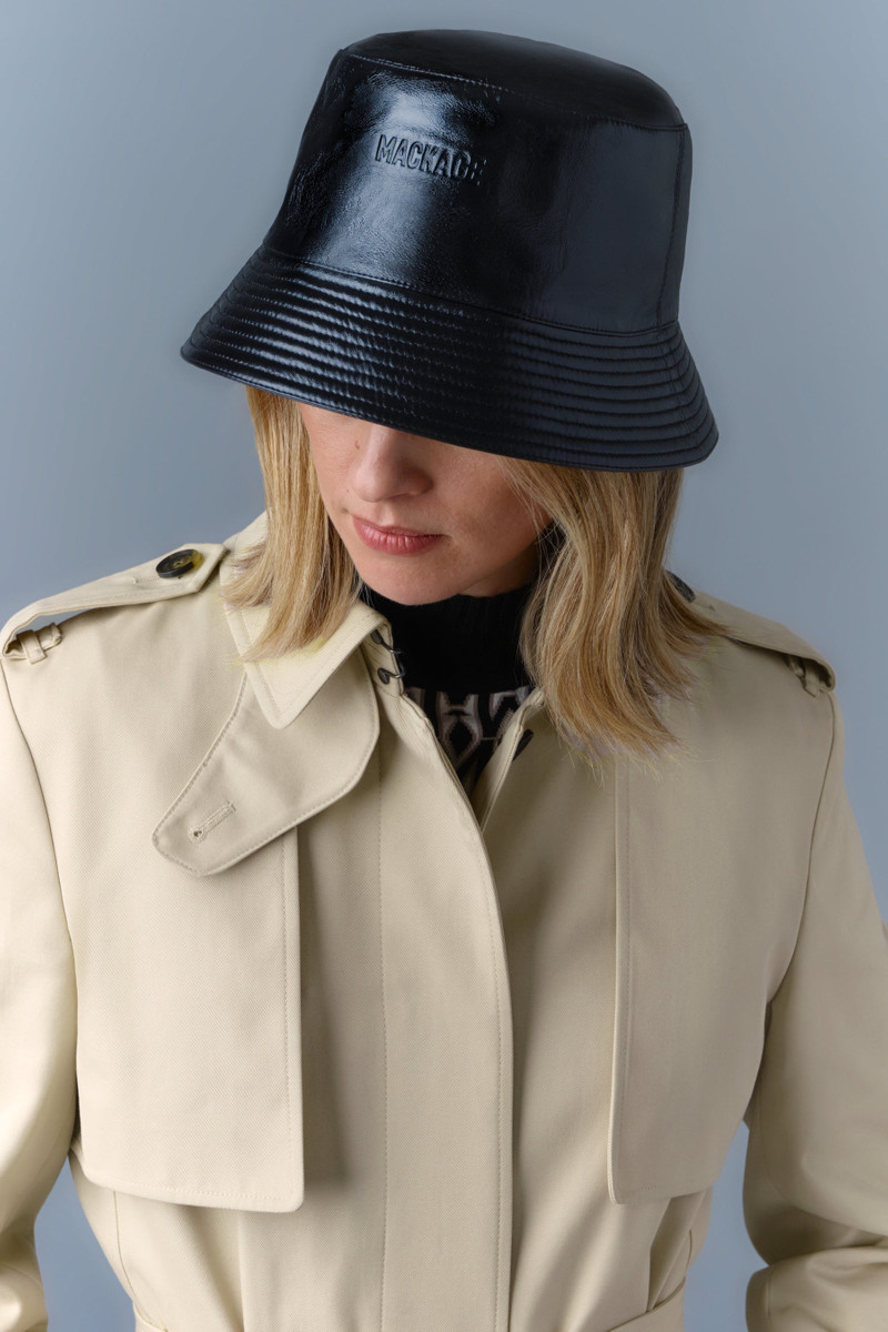 MACKAGE WOLFFE-L Leather Logo Bucket Hat outlook