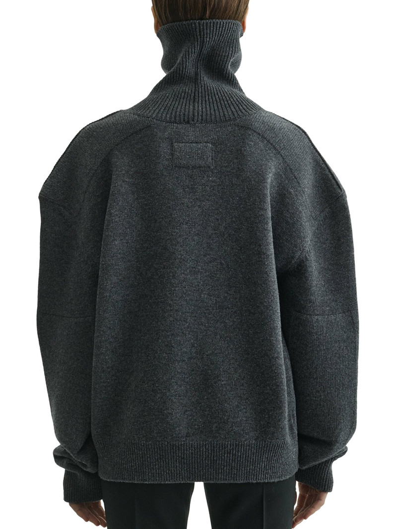 WOOL AND CASHMERE PATCHED SHOULDER SWEATER 4