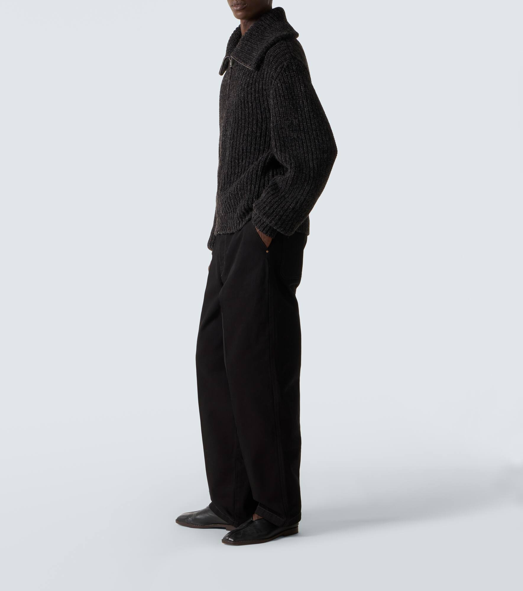 Alpaca and yak wool zip-up cardigan - 2