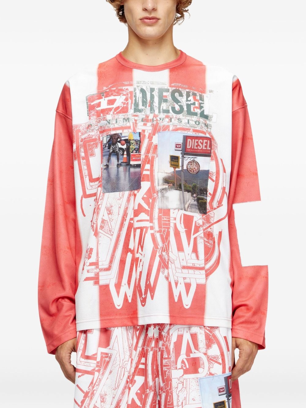 graphic-print long-sleeved T-shirt - 3