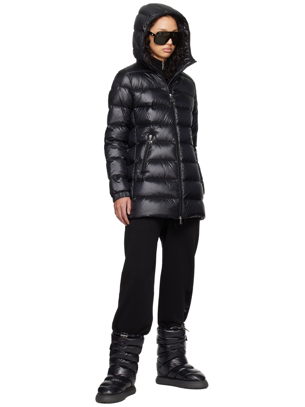 Black Glements Down Jacket - 5