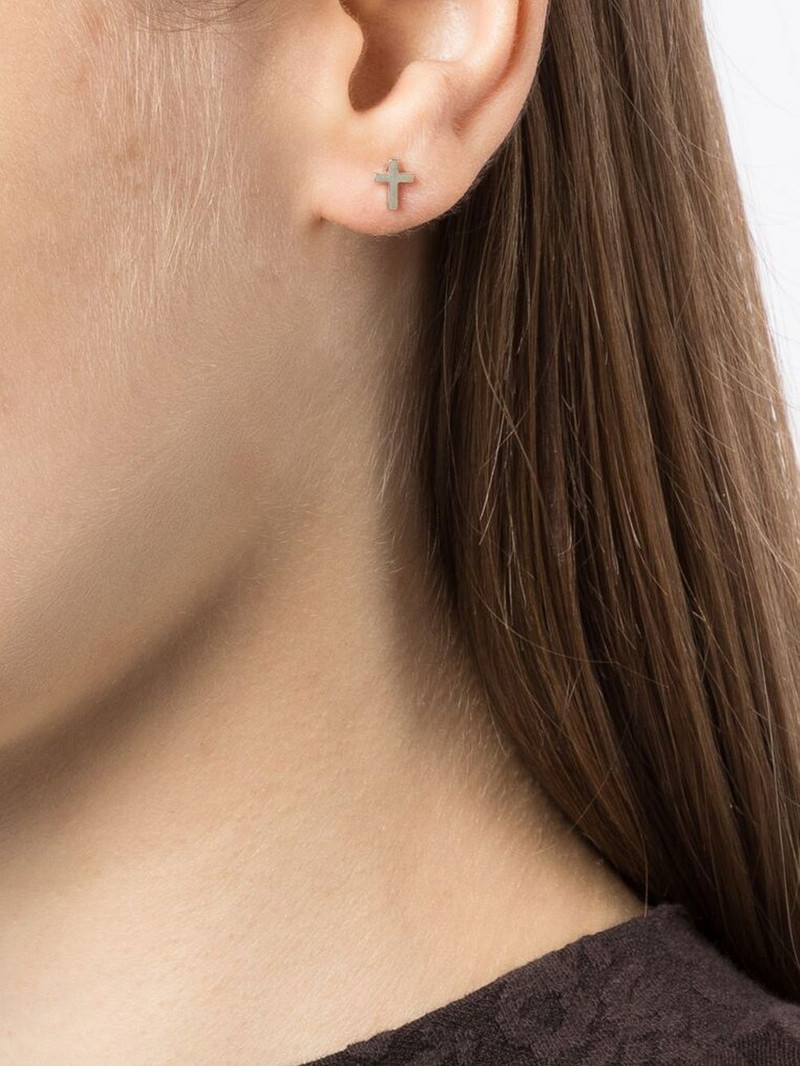 STOLEN GIRLFRIENDS CLUB Stolen Cross sterling-silver earrings outlook