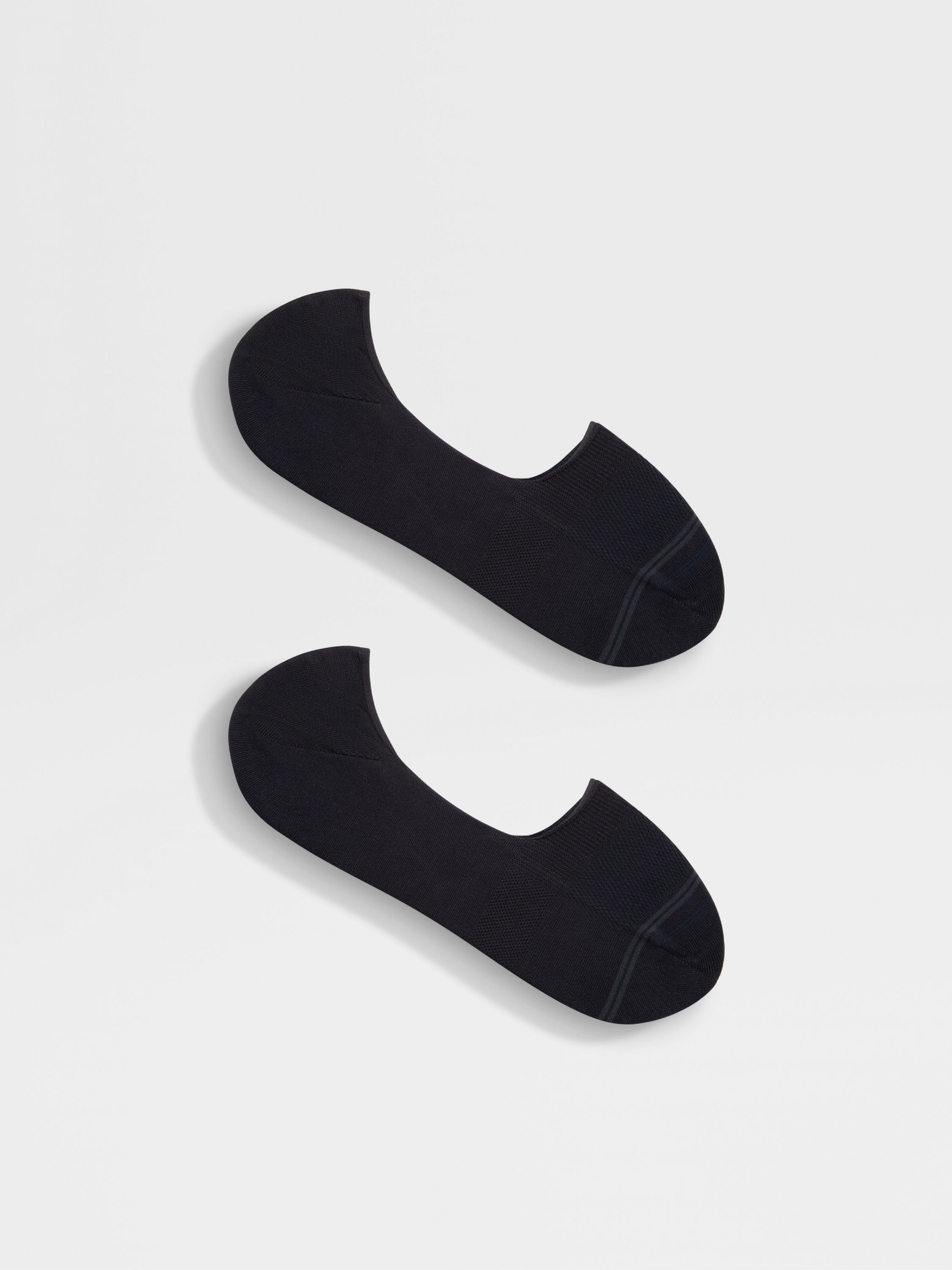 NAVY BLUE COTTON BLEND SOCKS - 3
