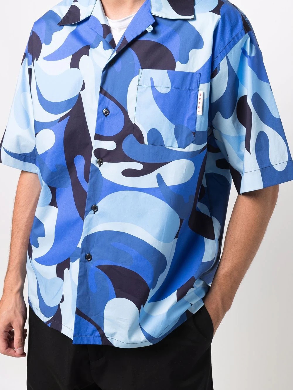 abstract-print bowling shirt - 5