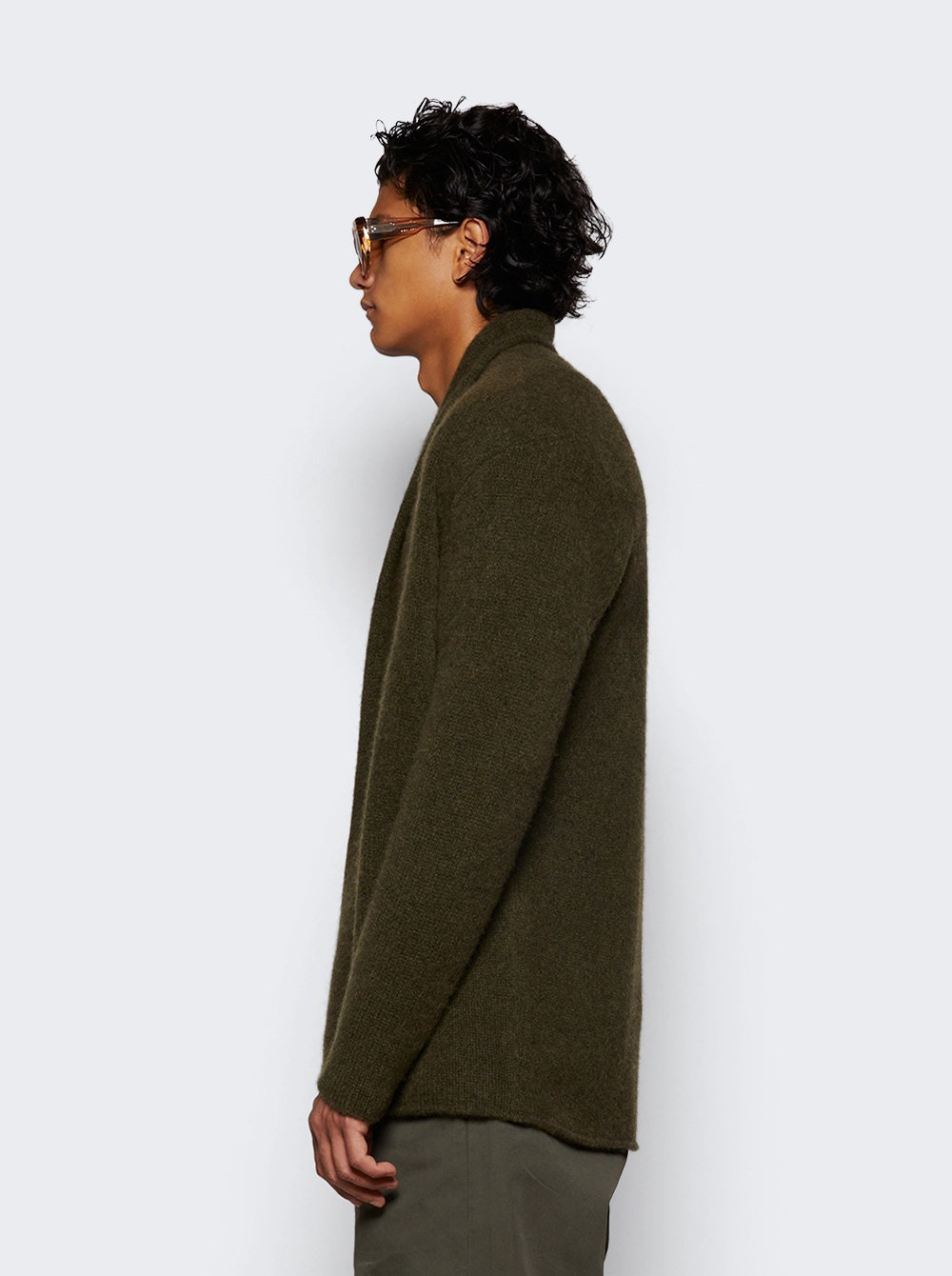 Italy Smoking Jacket New Olive - 4