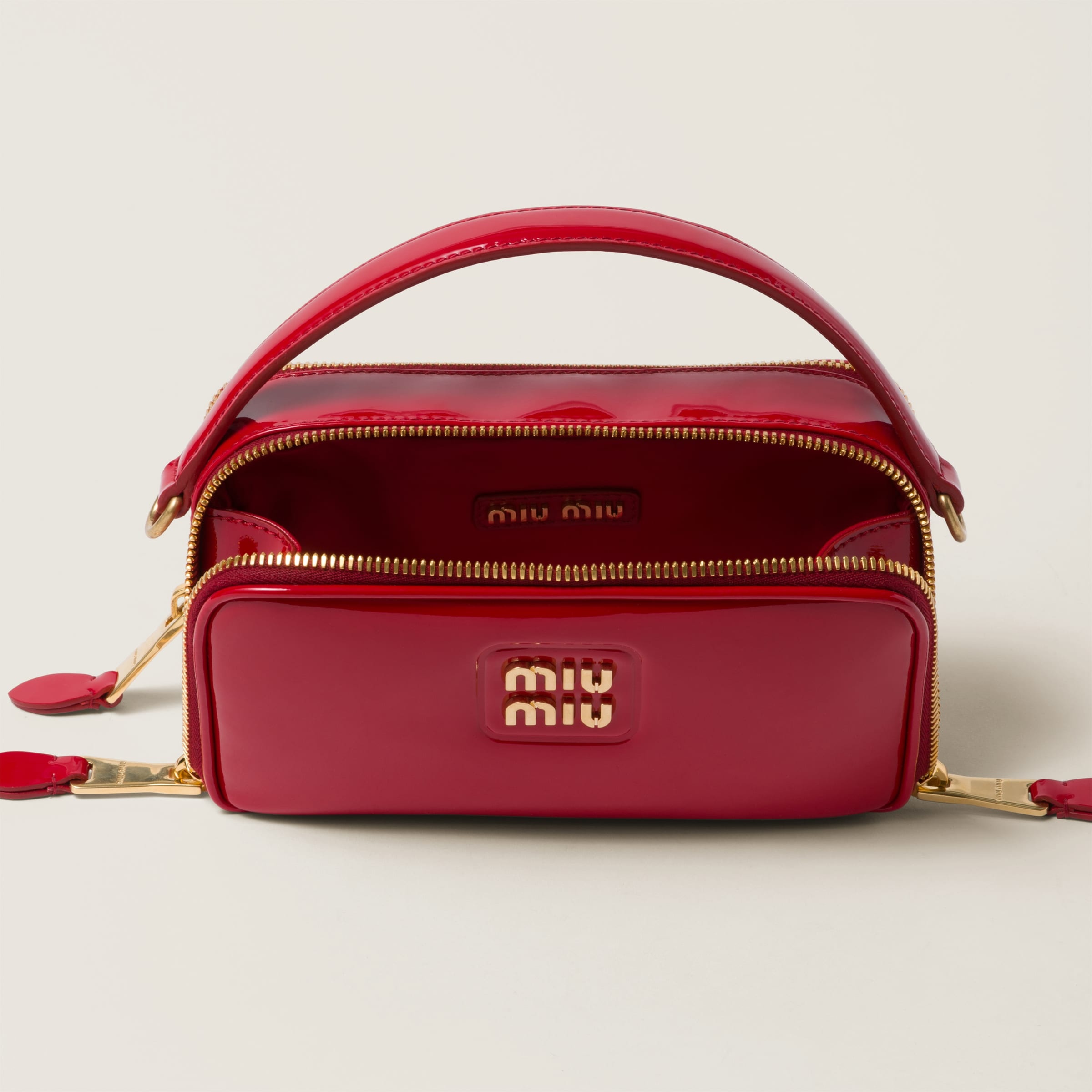 Leather and patent leather shoulder bag - 5