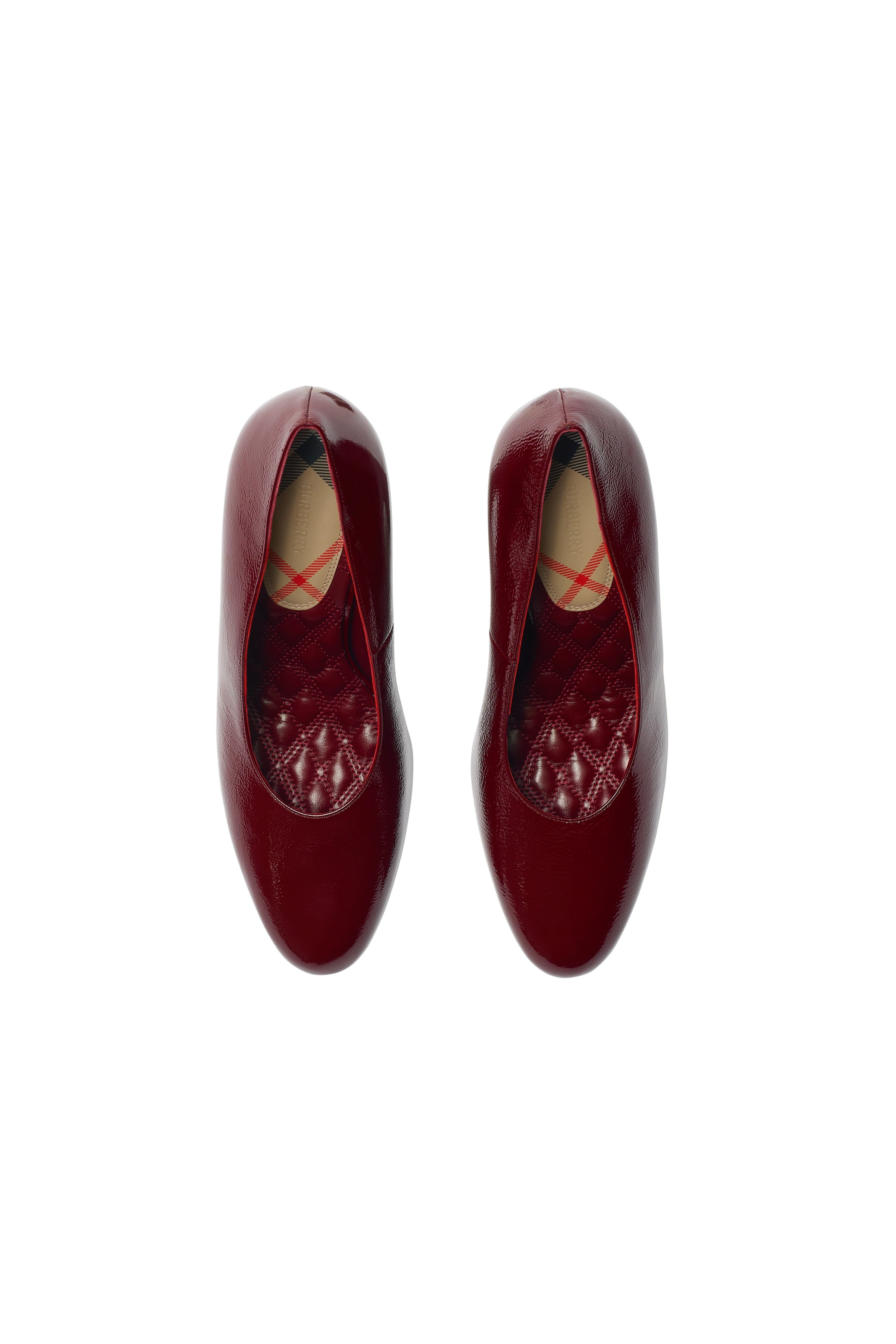 burberry Check Suede Trinket Pumps in Fig at Nordstrom - 4