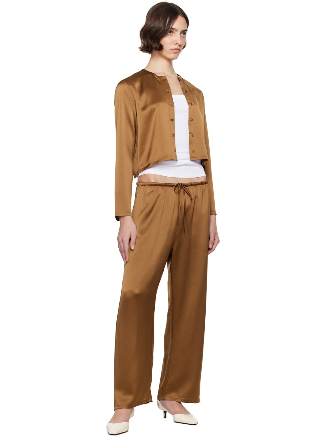 Brown Barb Crew Cardigan - 4
