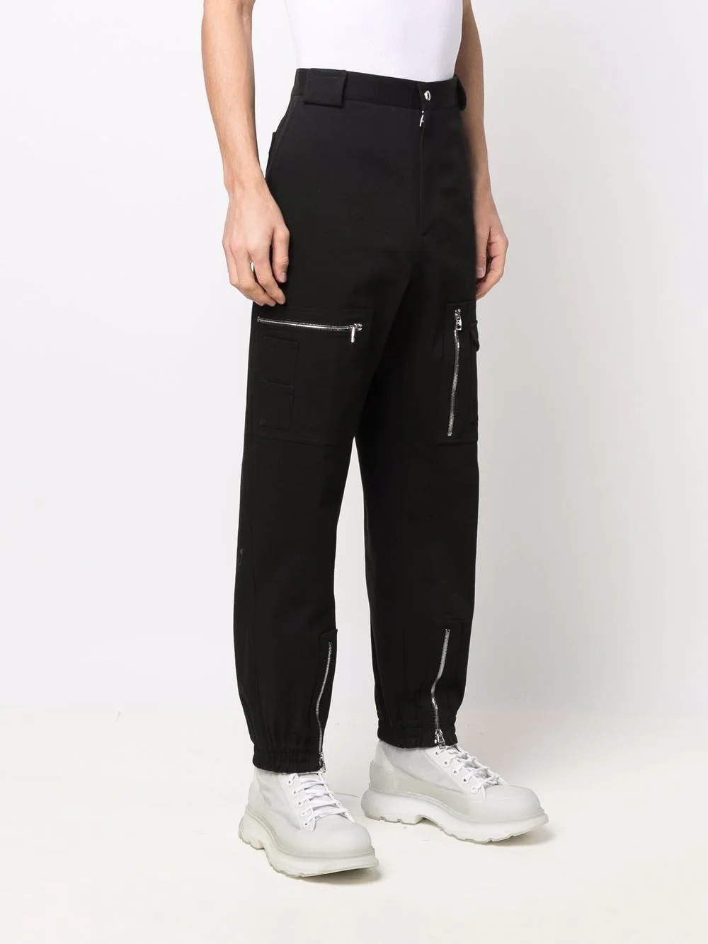 zip-detail trousers - 3