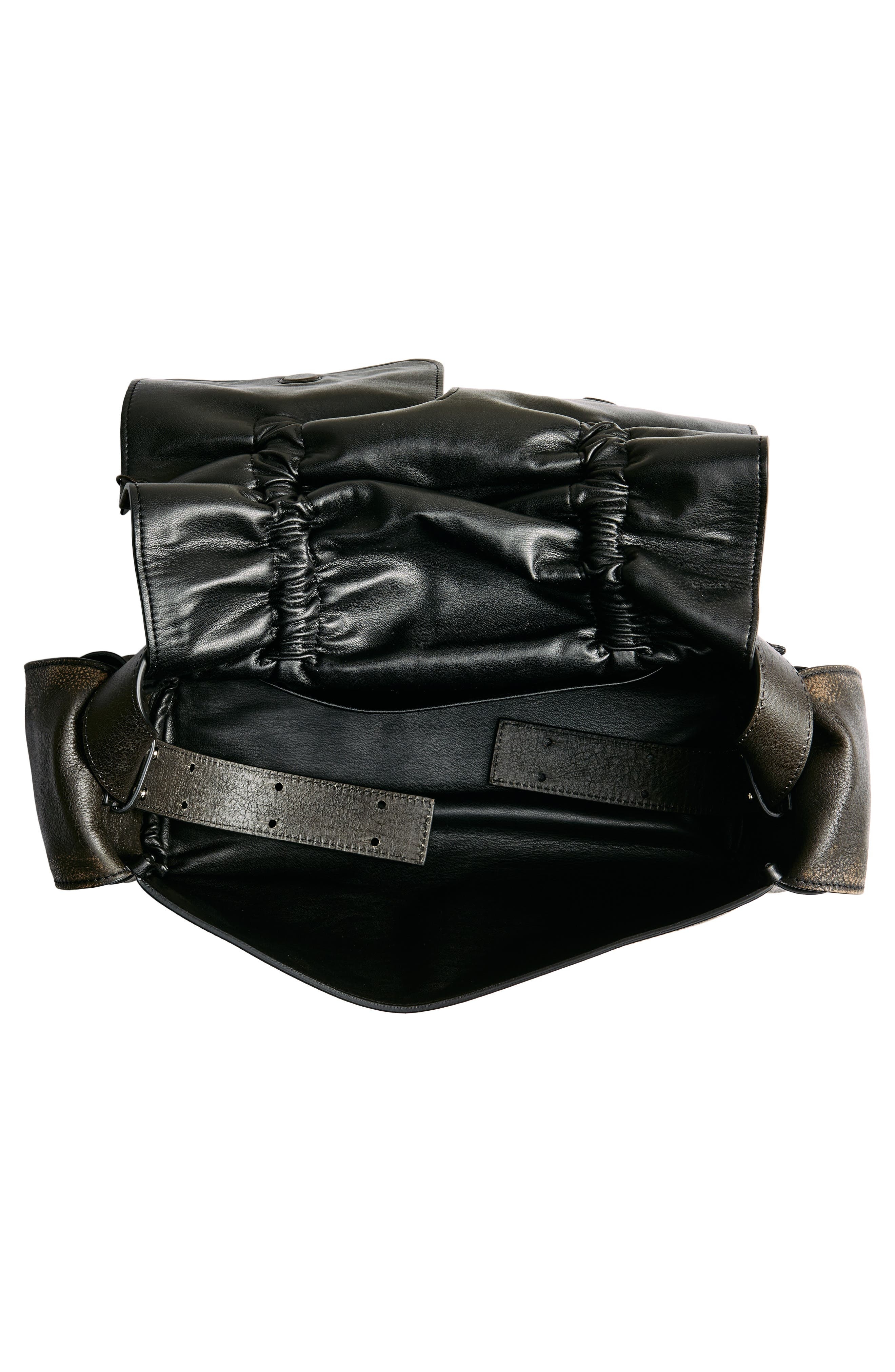 Acne Studios Multipocket Washed Leather Bag in Dark Brown/Beige at Nordstrom - 4