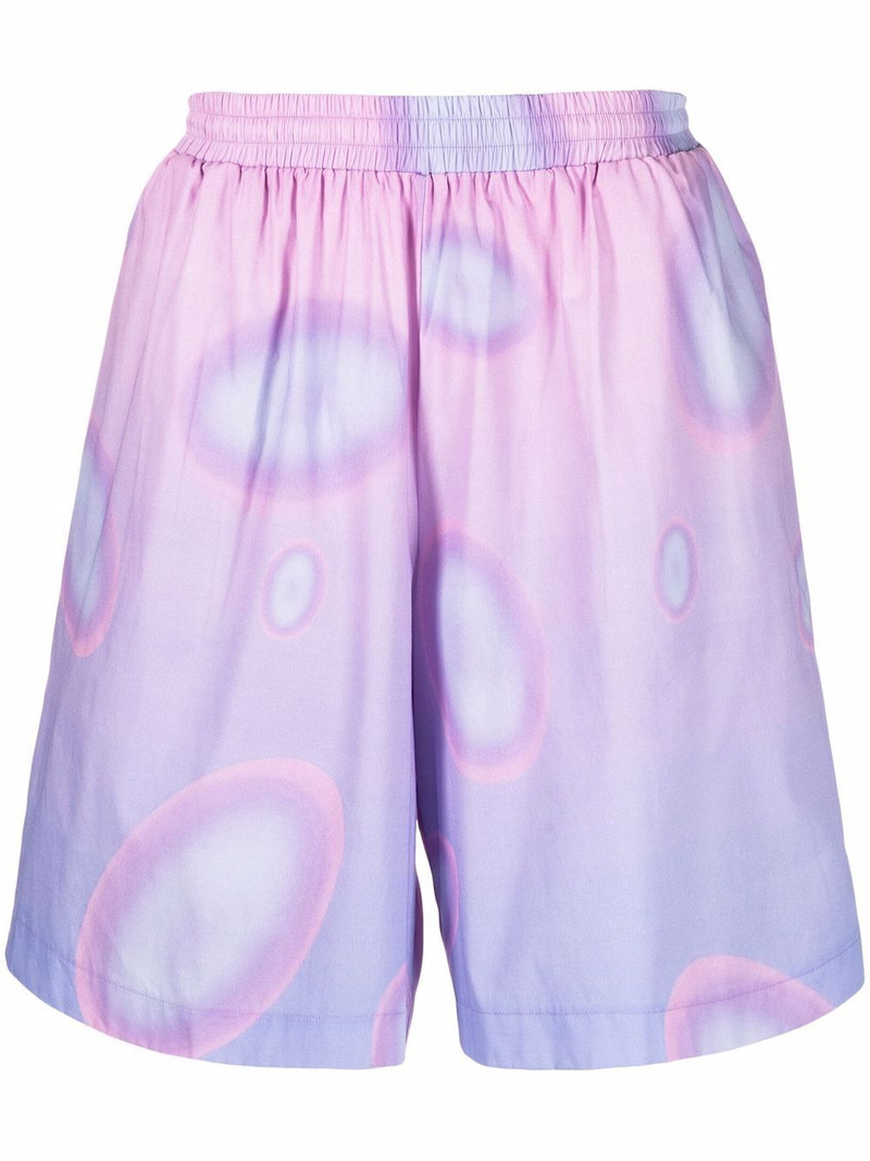 circle-print gradient shorts 1