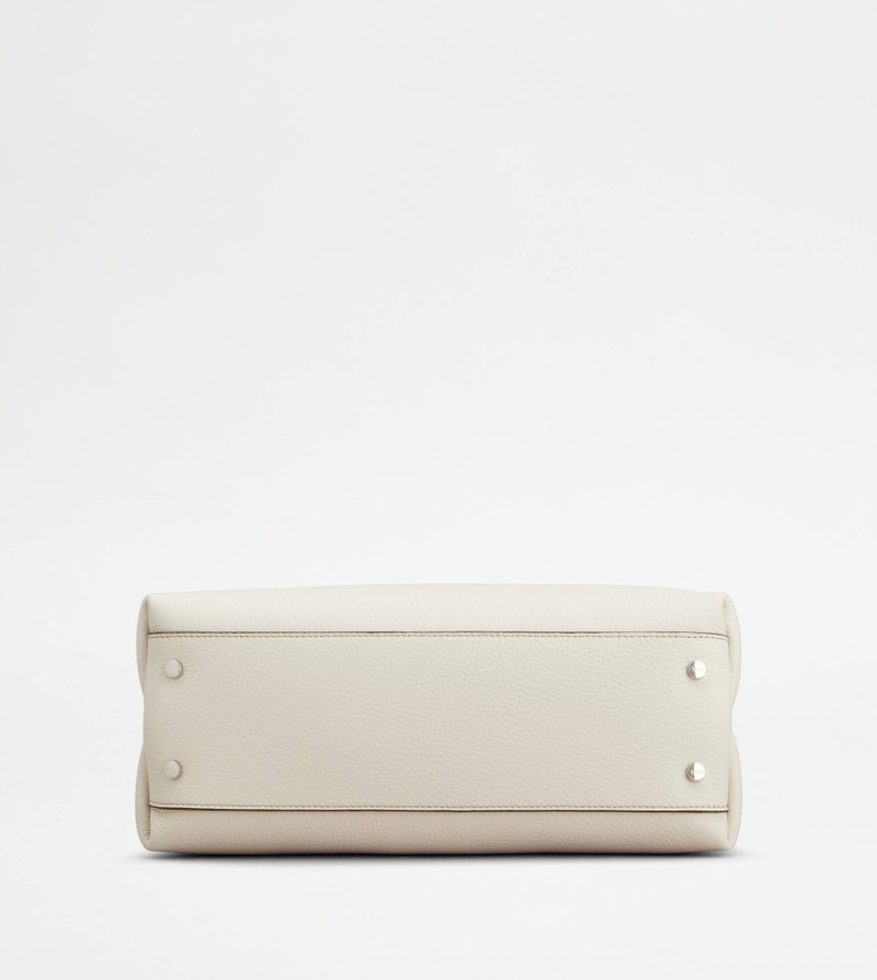 BAG IN LEATHER SMALL - WHITE, NATURAL 3