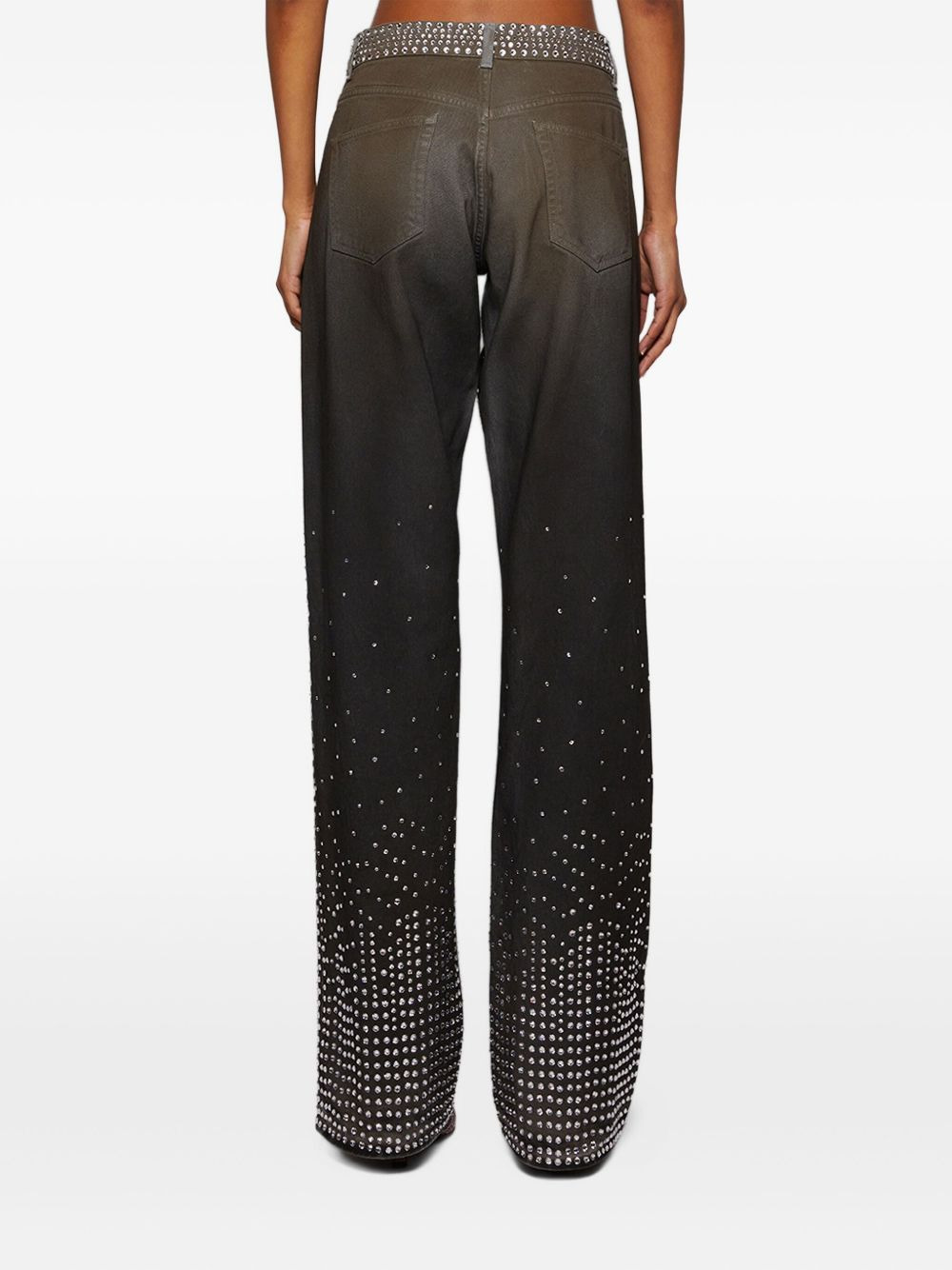 rhinestone-embellished jeans - 5