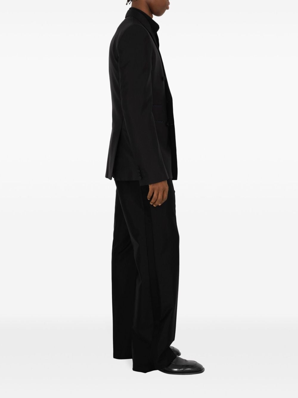 wool-blend blazer - 3