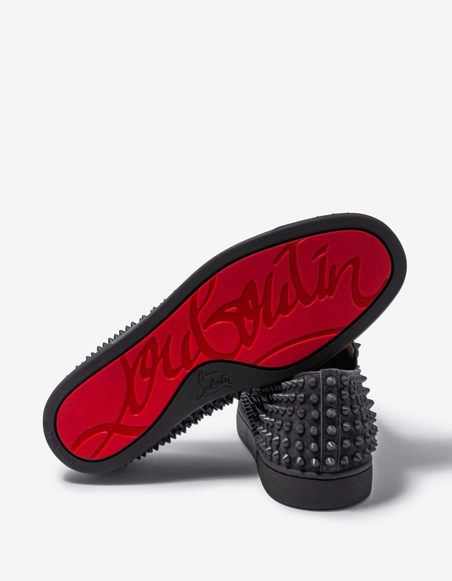 Christian Louboutin Roller-Boat Ombre Grey Suede Trainers - 3