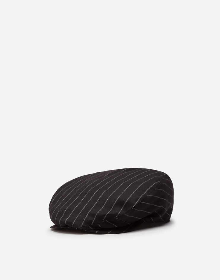 Wool pinstripe flat cap - 1