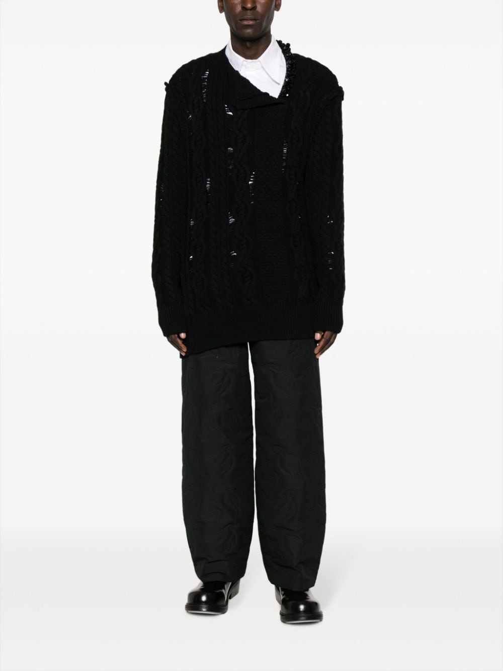 bead-embellished merino jumper - 2