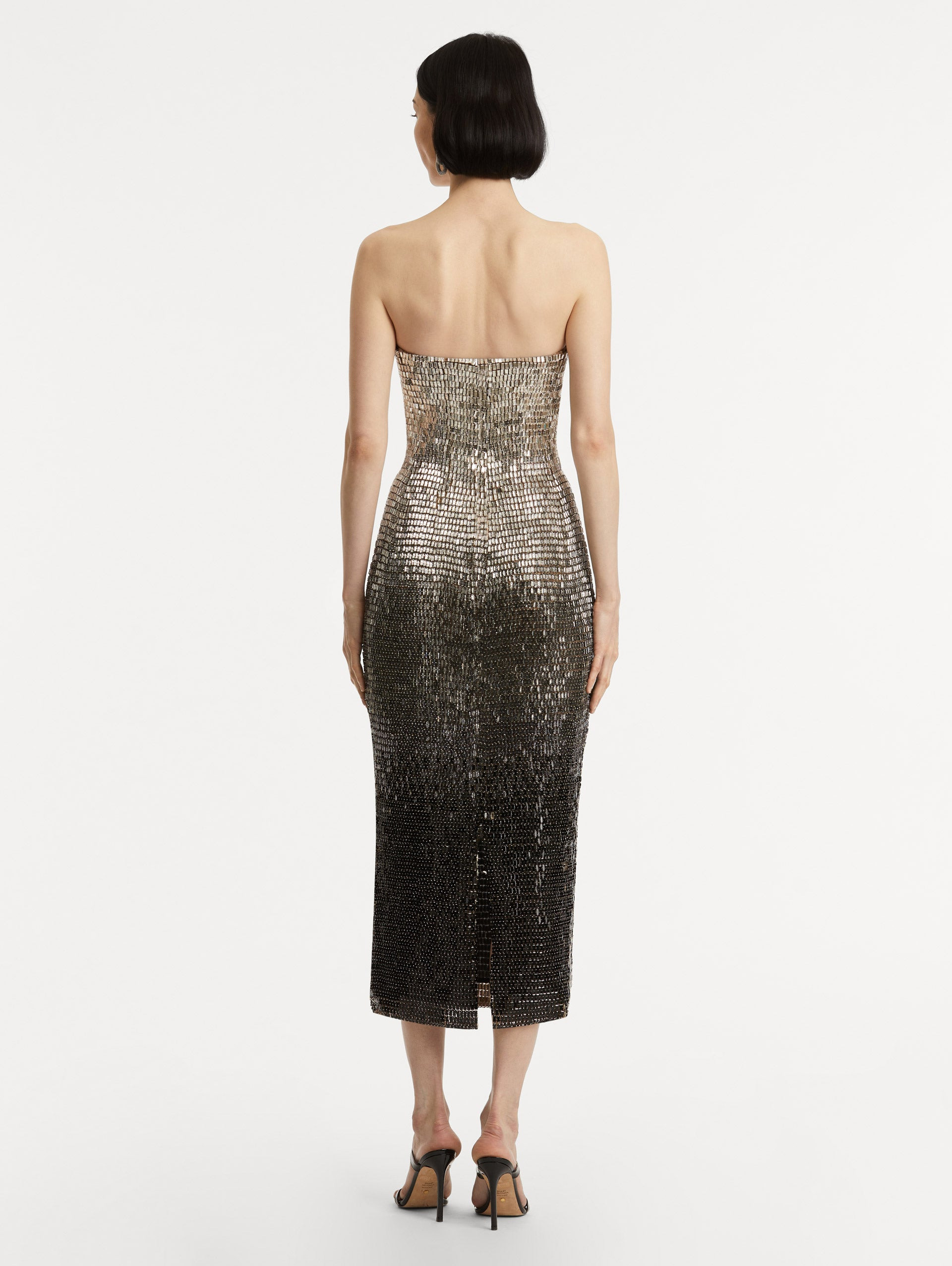 OMBRÉ SEQUIN EMBROIDERED DRESS - 3