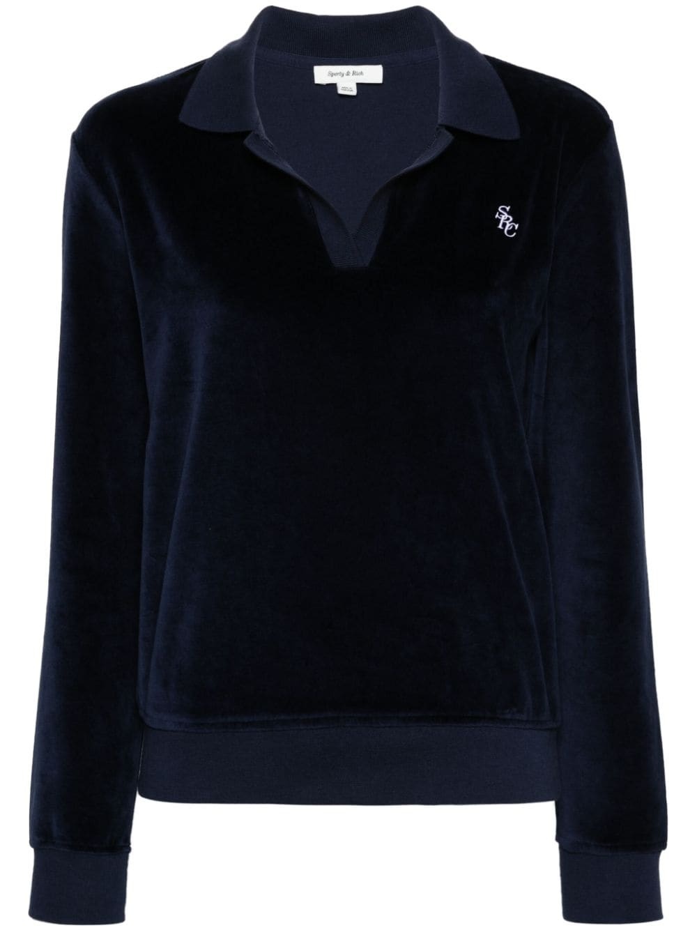 SRC velour polo top - 1