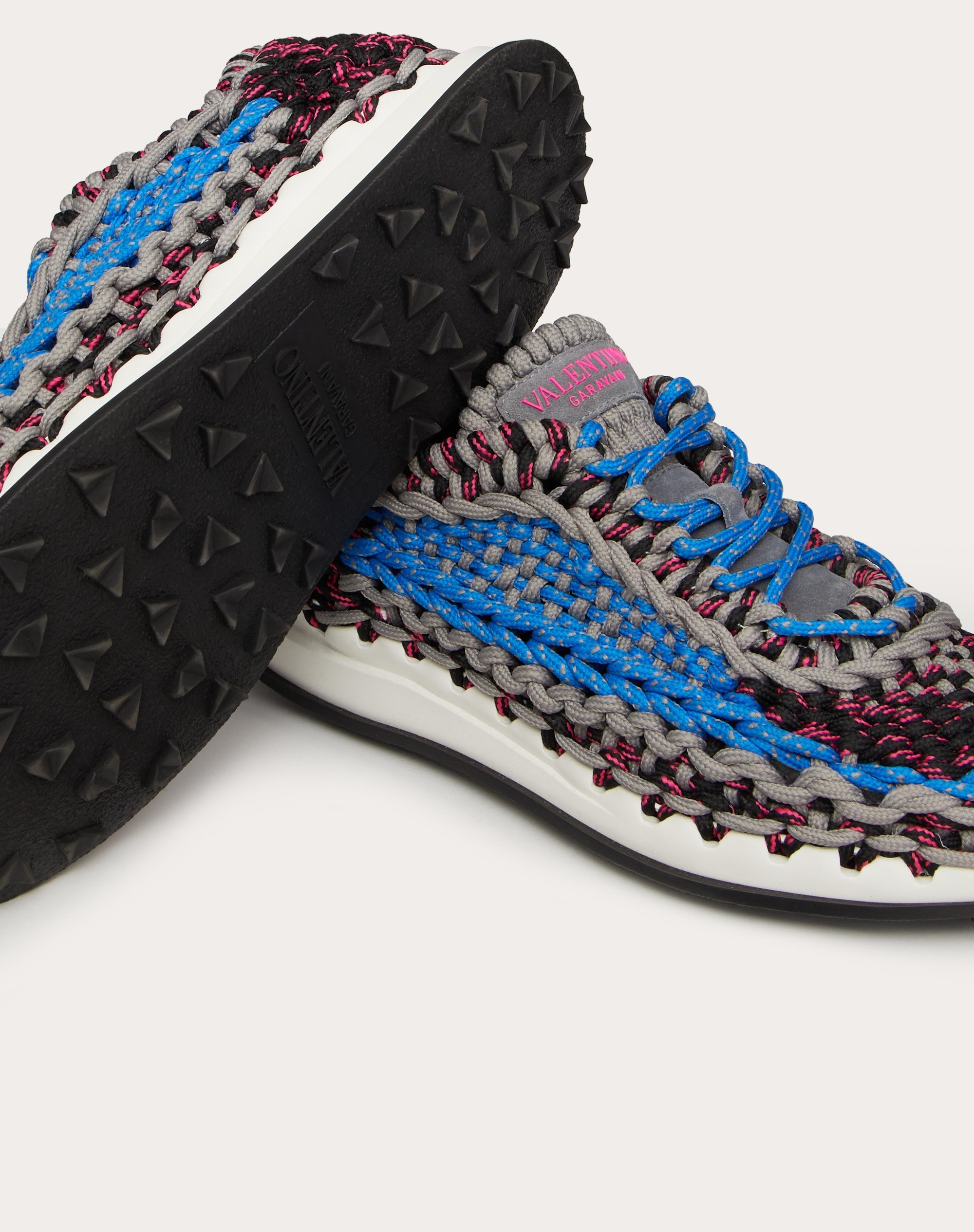 VALENTINO GARAVANI CROCHET SNEAKER IN FABRIC - 5