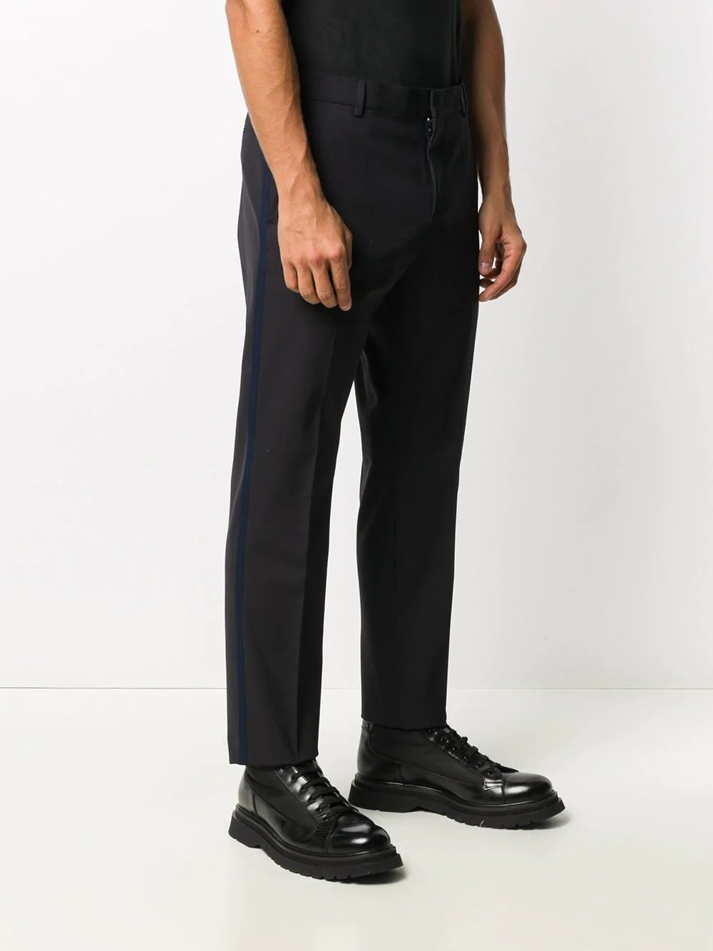 logo-print tailored trousers - 3