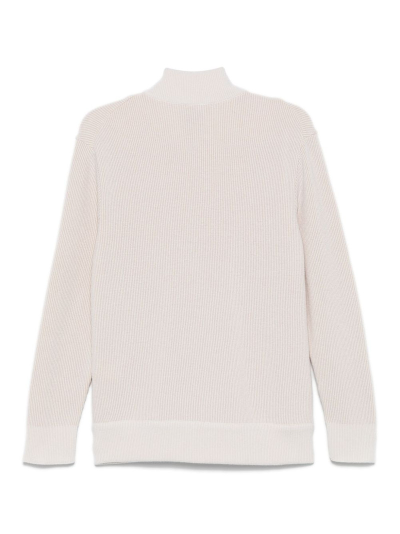LARDINI ribbed cardigan outlook