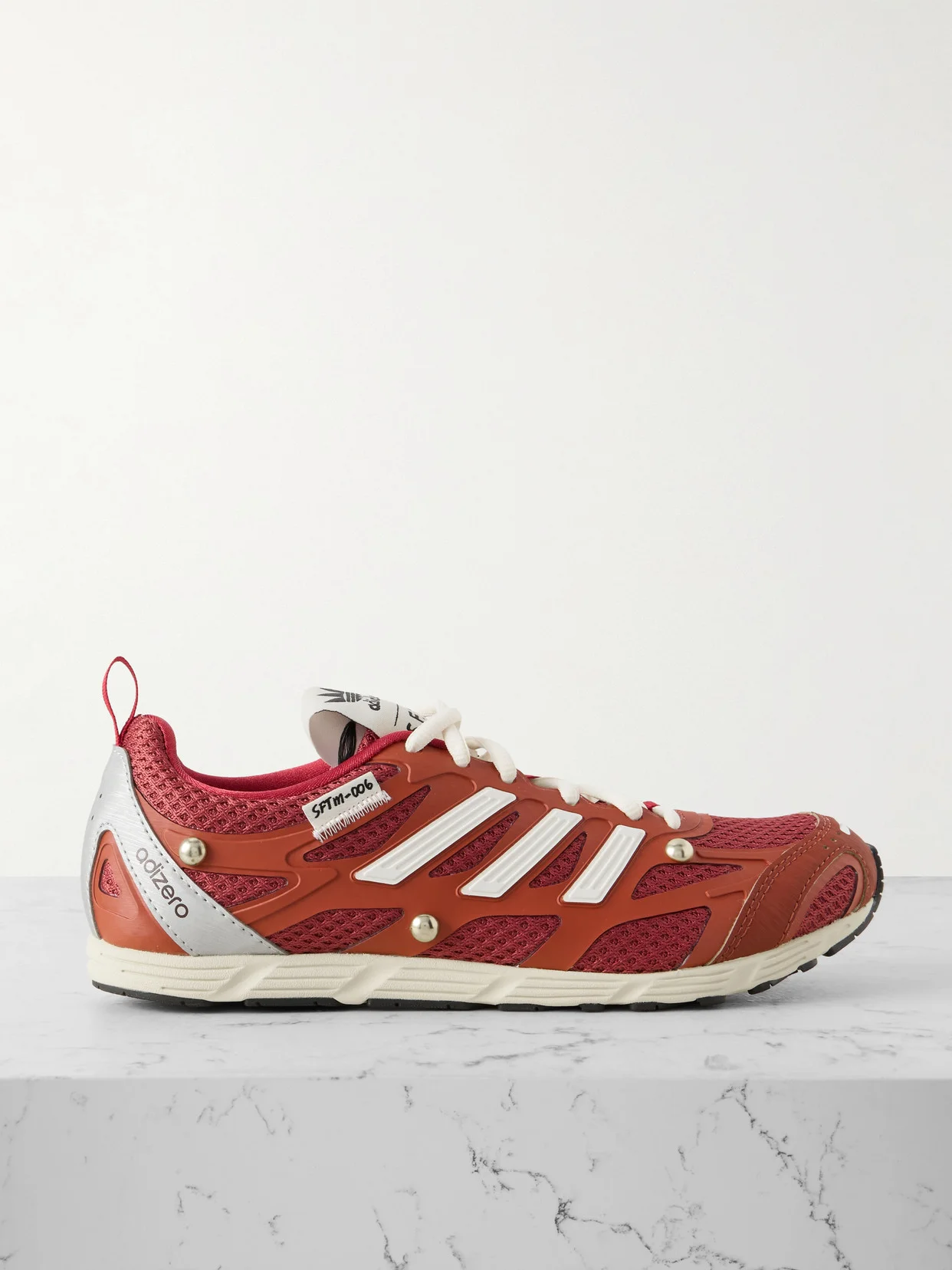 + Song For The Mute Adizero Pr Studded Rubber-trimmed Mesh Sneakers - 1