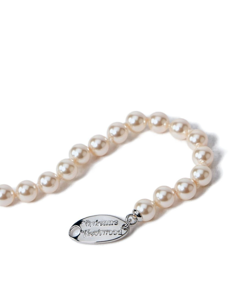 Vivienne Westwood Orb-plaque pearl bracelet outlook