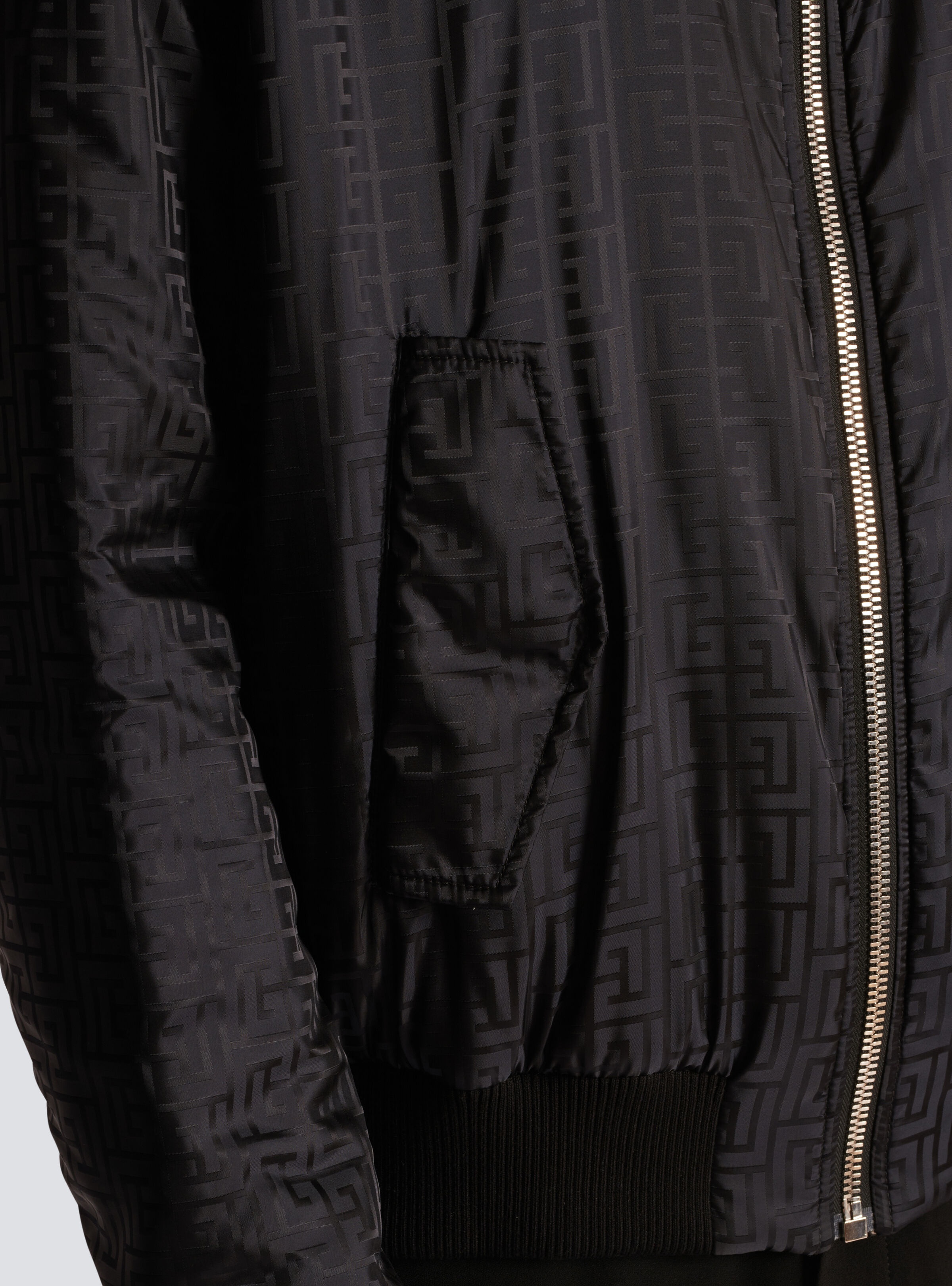 Reversible wool bomber jacket with monogram - 7