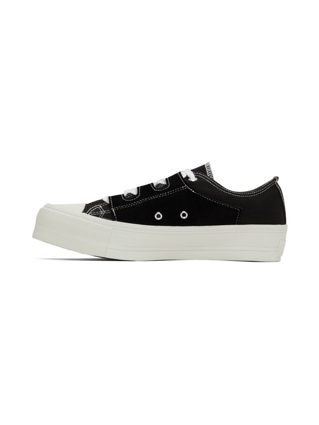 Black Asymmetric Ghillie Sneakers - 3