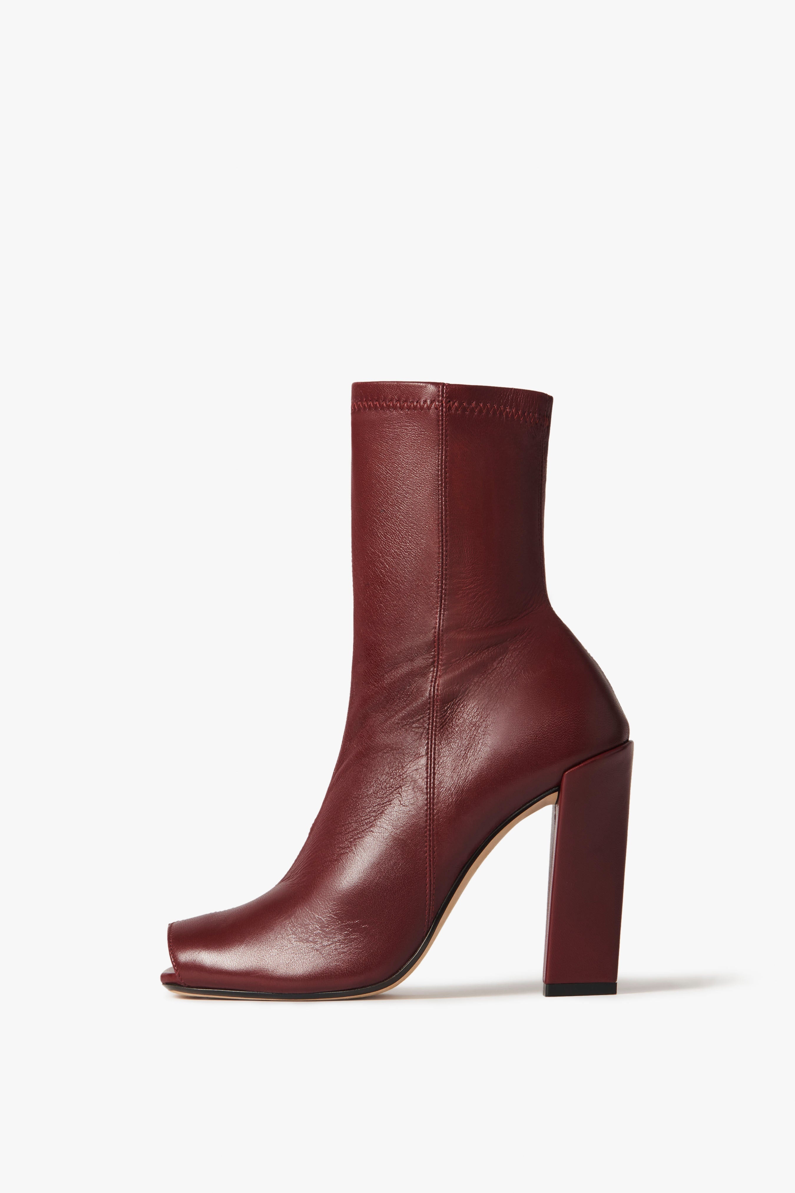 Iona Boots In Dark Red - 1