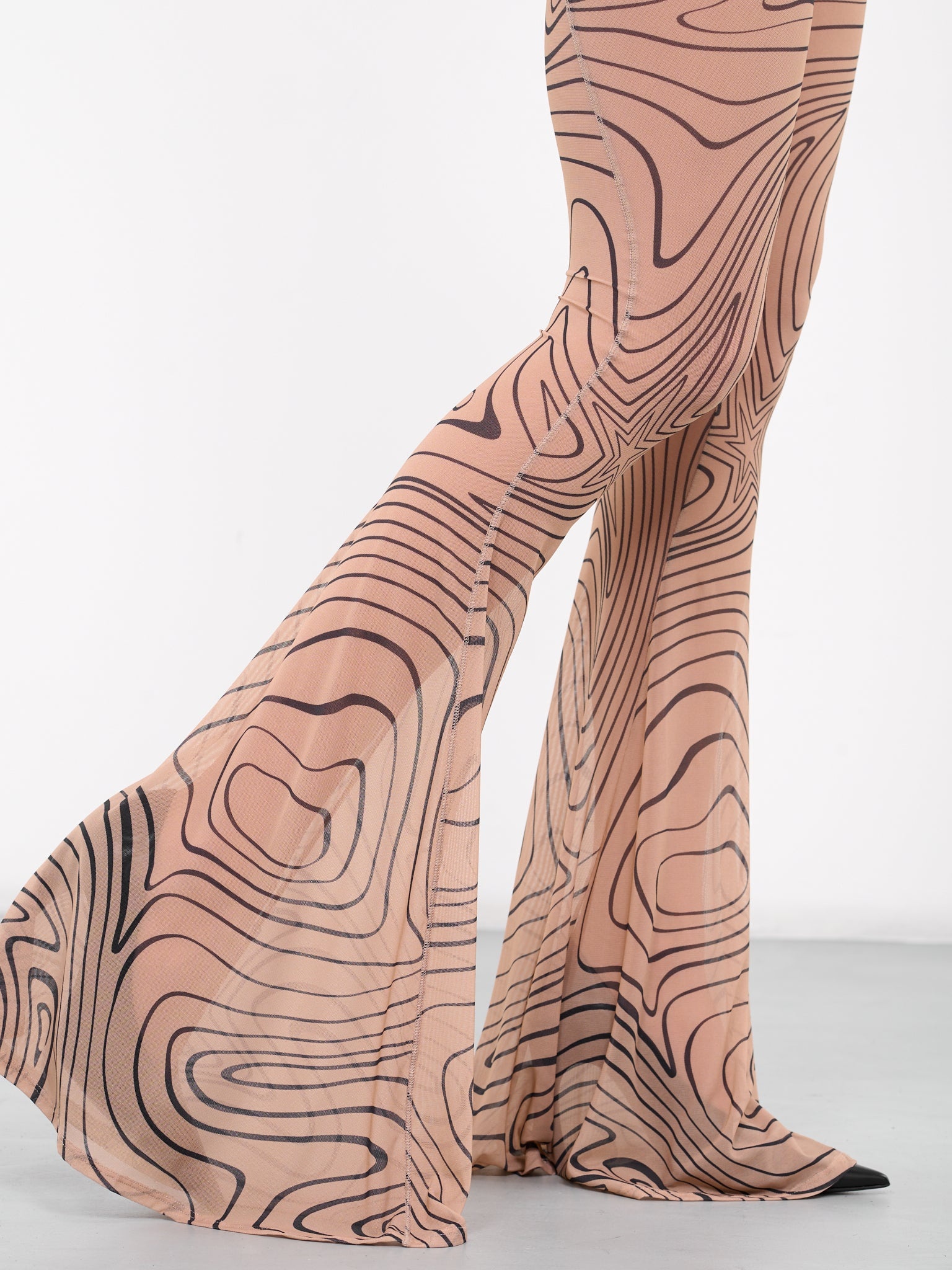 Printed Mesh Flare Leggings - 5