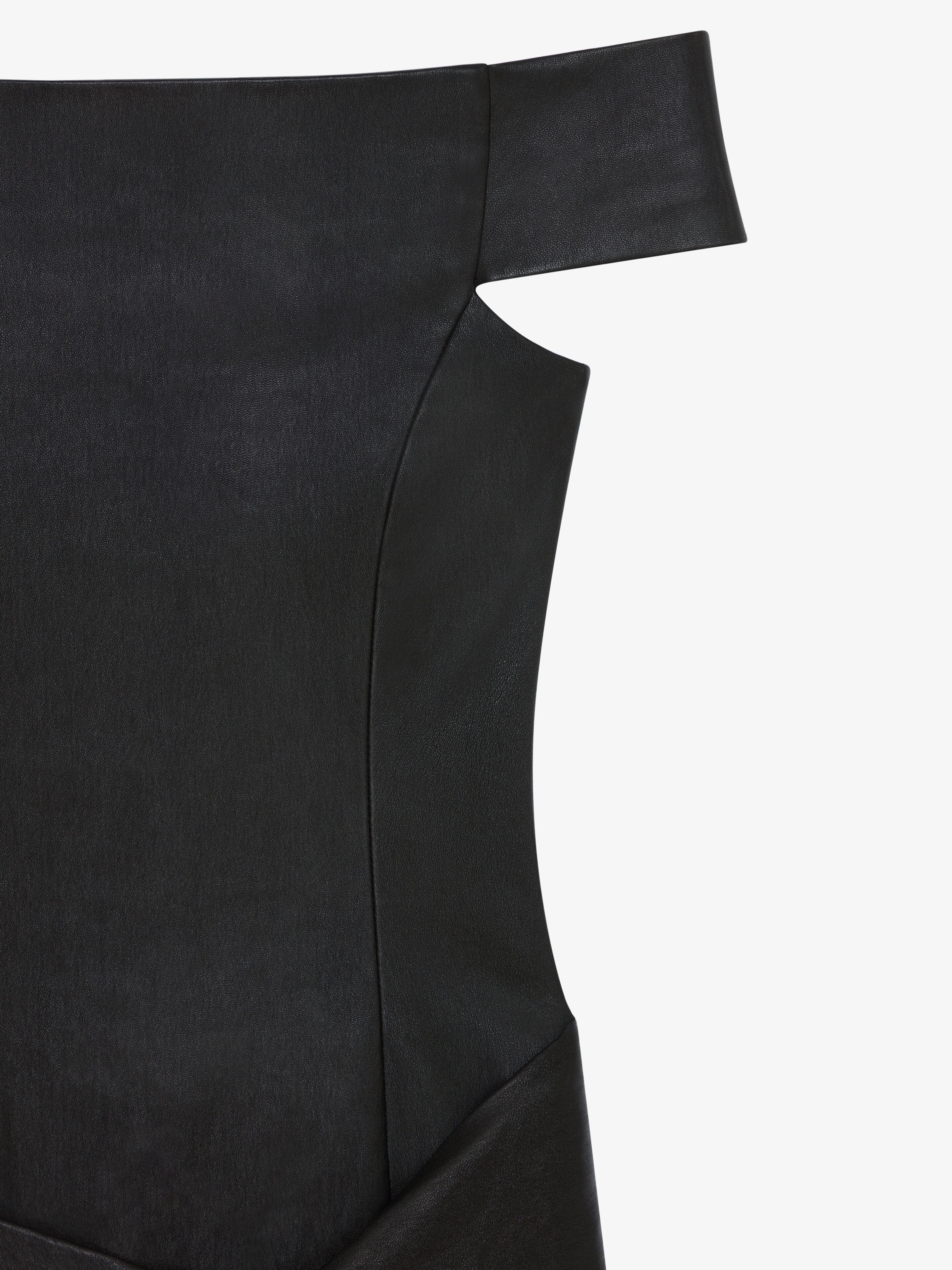DRAPED DRESS IN LEATHER - 5