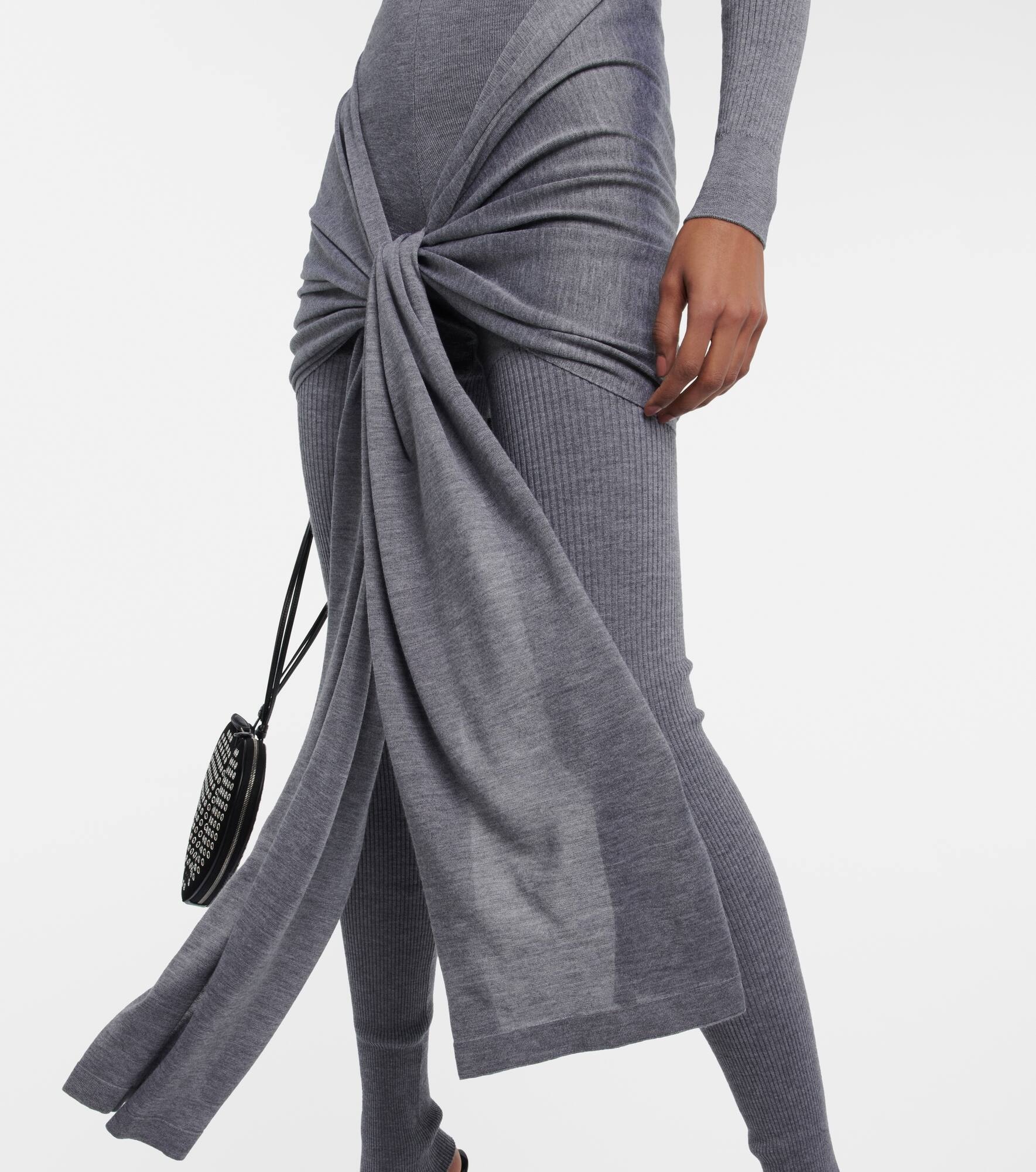 Tie-front cashmere and silk turtleneck sweater - 6
