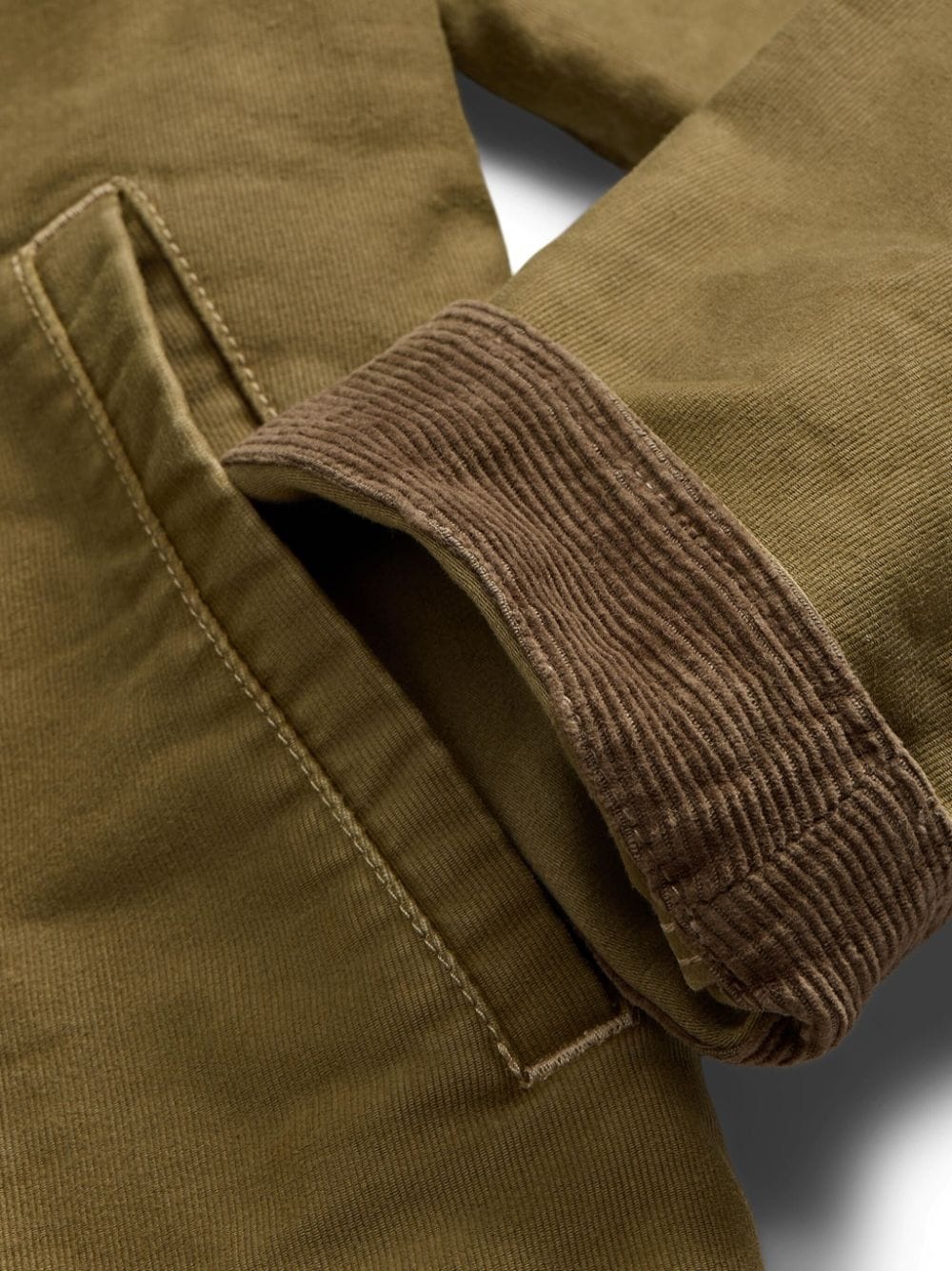 corduroy-collar cotton jacket - 3