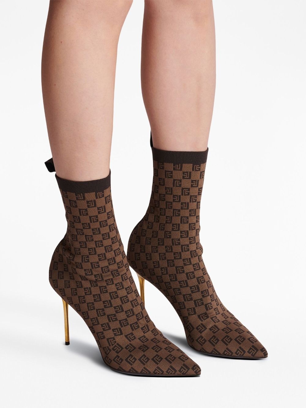 Skye 95mm monogram-jacquard boots - 7